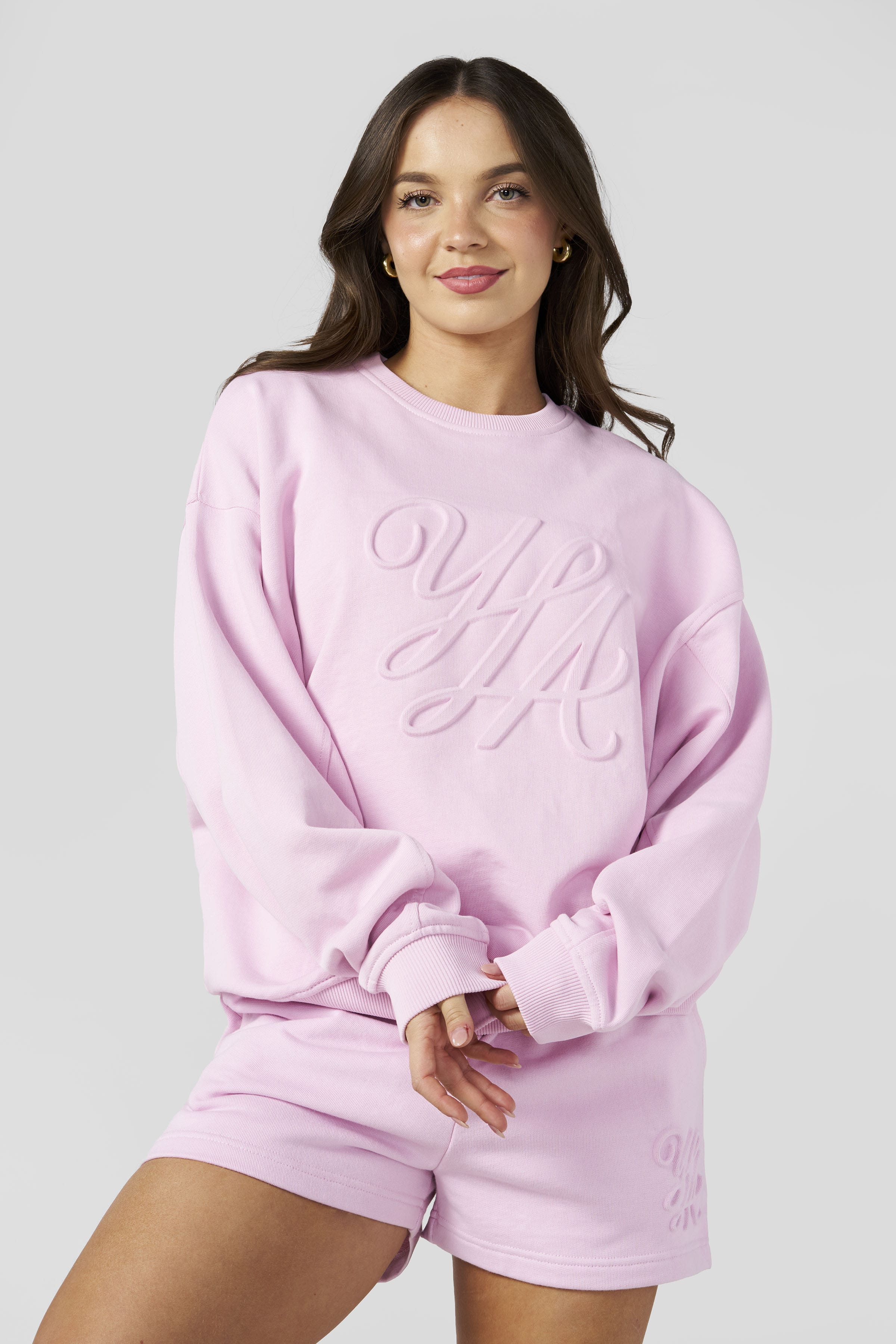 W5129 - Emblem Embossed Crewneck