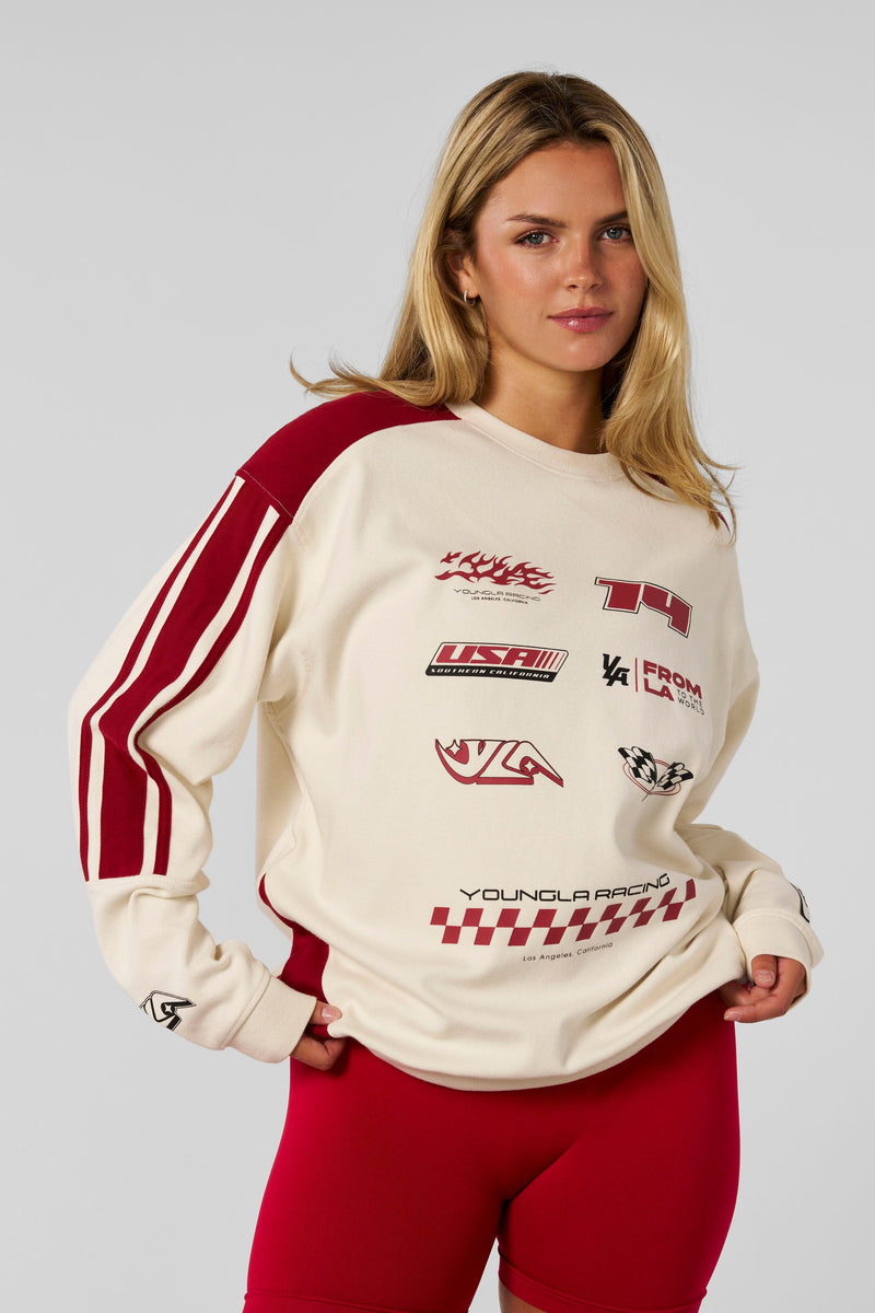 W4230 - Drift Jersey for women for transitional weather and bold, everyday style in color Cream.