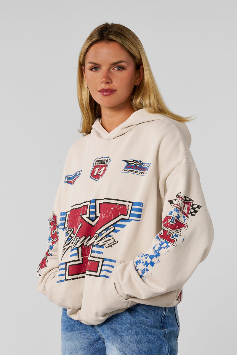 W5193- Drift Hoodie for women this oversized hoodie brings serious edge in color Cream.