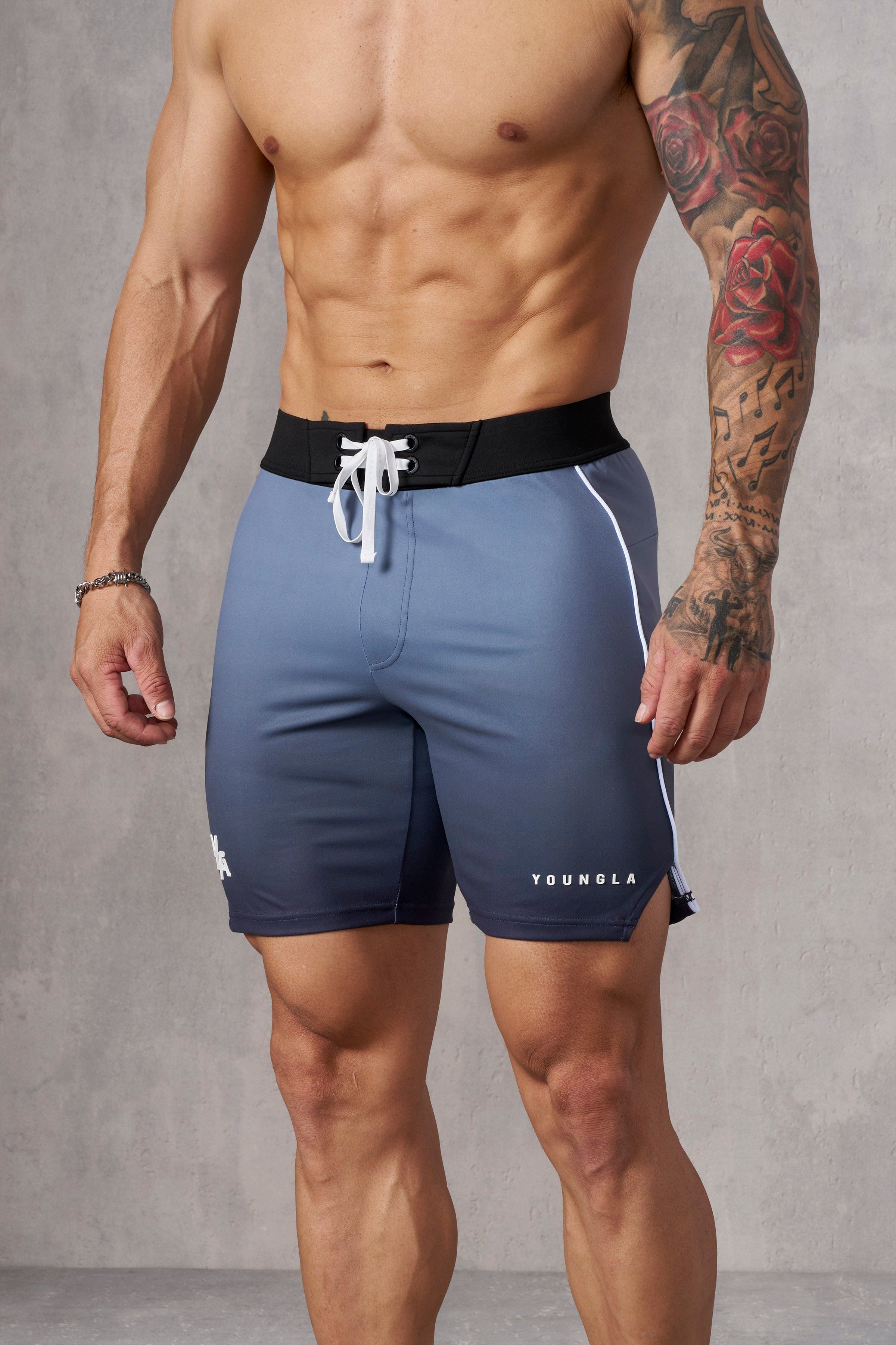 1067 - Men's physique Stage Shorts Men's Physique Stage Shorts are tailored for bodybuilding competitions with Black