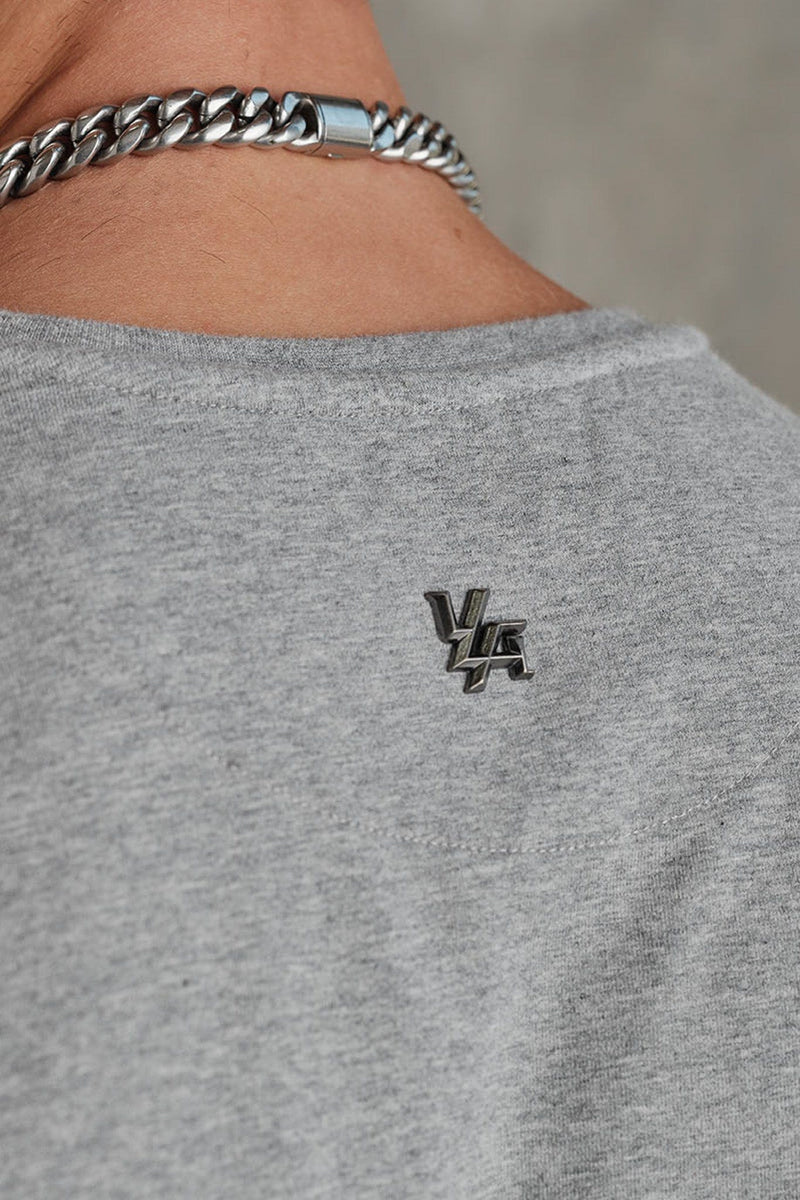 4148 - Elevated Essentials - Fitted Tee for Men's - Breathable and versatile, sharp, fitted cut in Grey Wash
