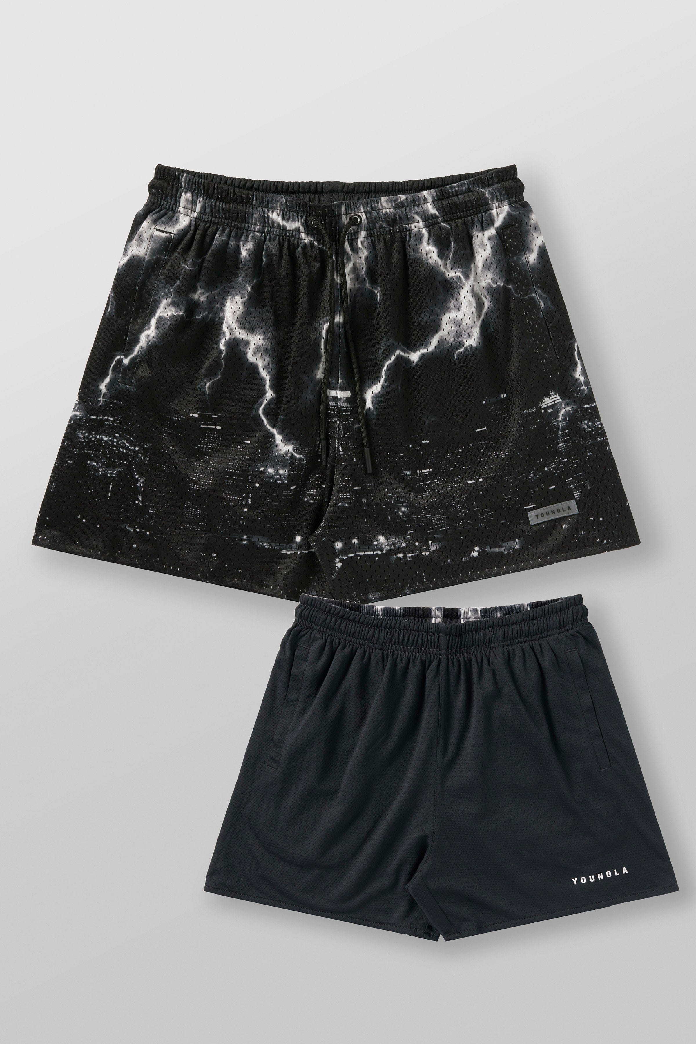 1111 - Skulls & Roses Reversible Shorts
