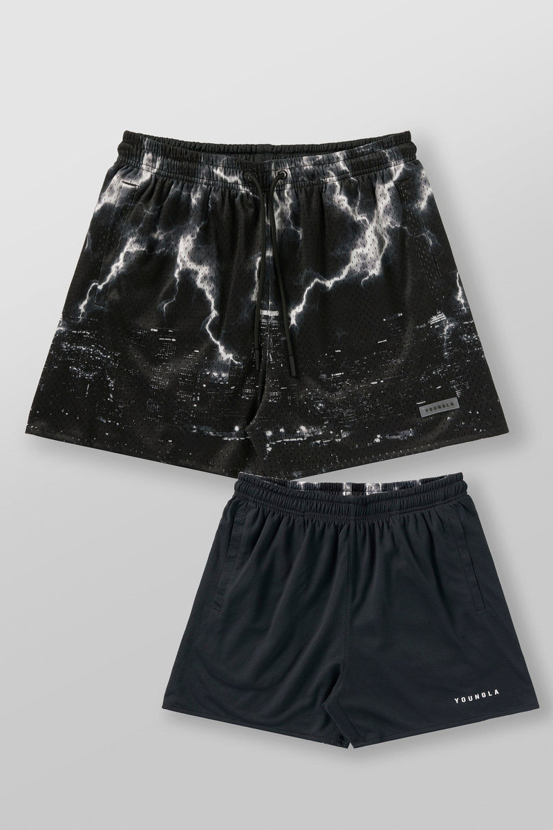 1111 - Skulls & Roses Reversible Shorts