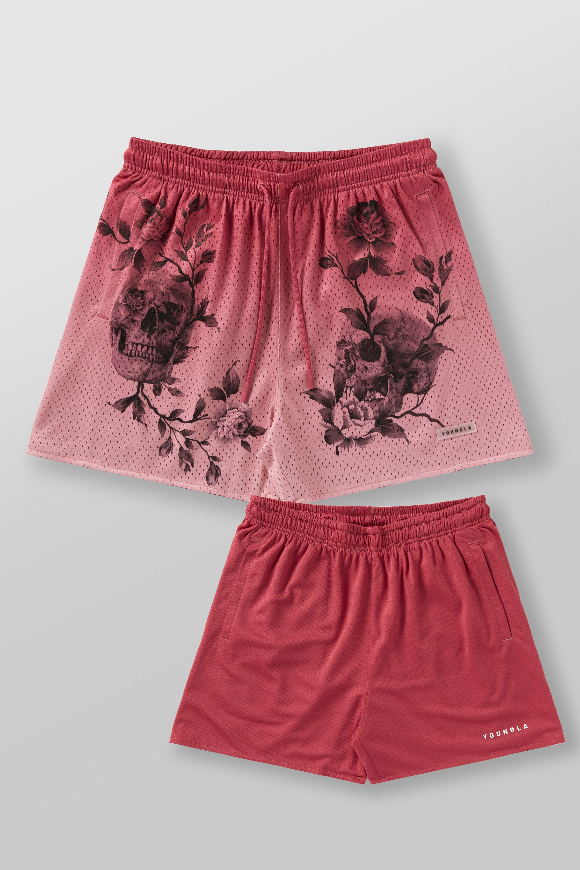 1111 - Skulls & Roses Reversible Shorts