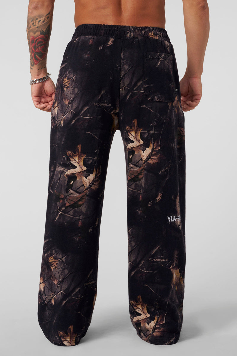 2094 - Tree Camo Collection - No Cuff Sweats For Men's - lasting quality and a relaxed silhouette in Black