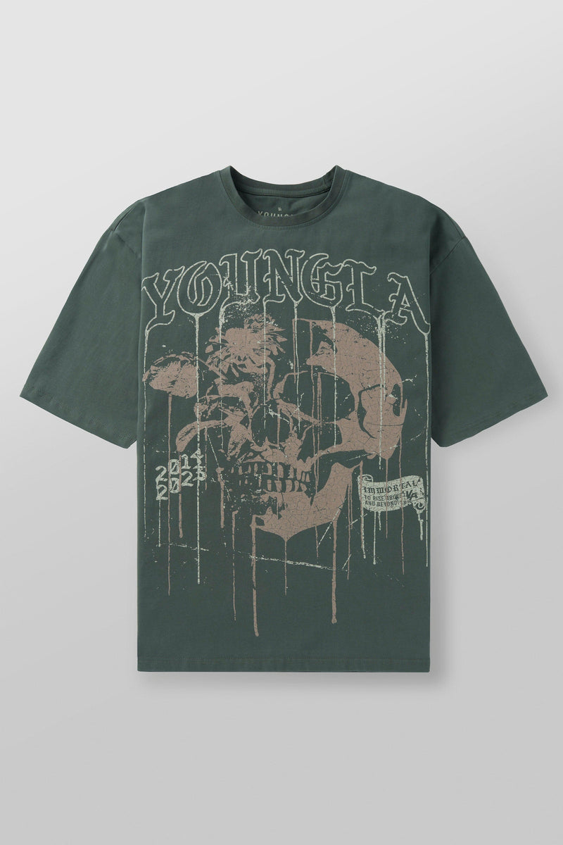 4116 - Floral Skull Tees