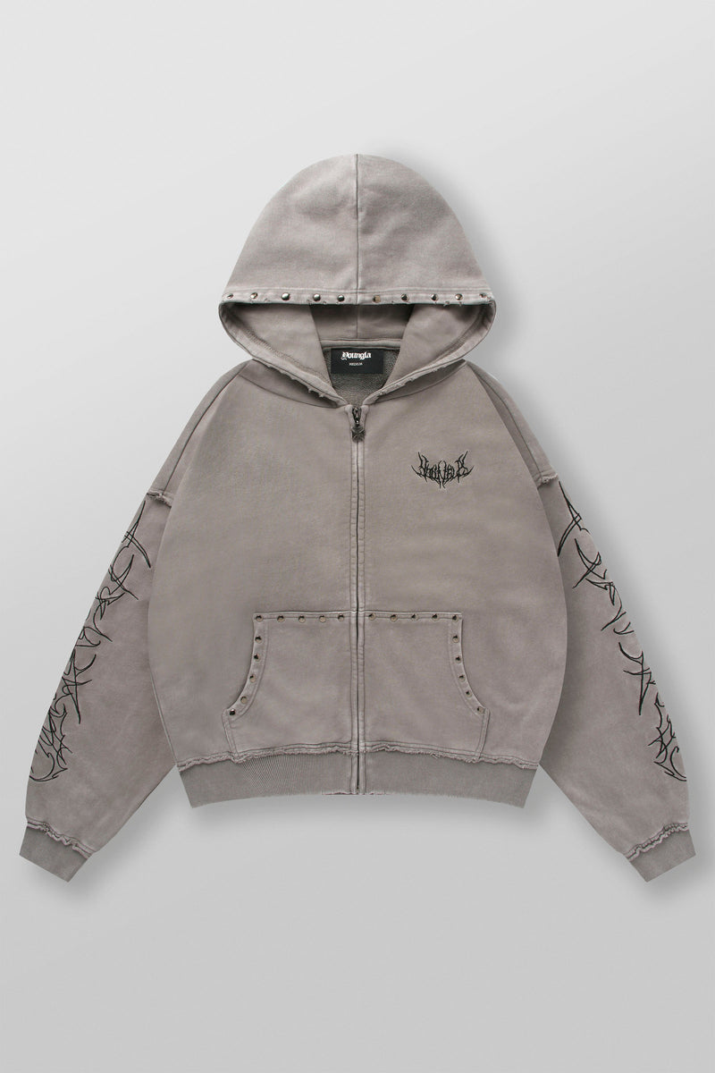 5232 - Tribal Stud Zip-Ups