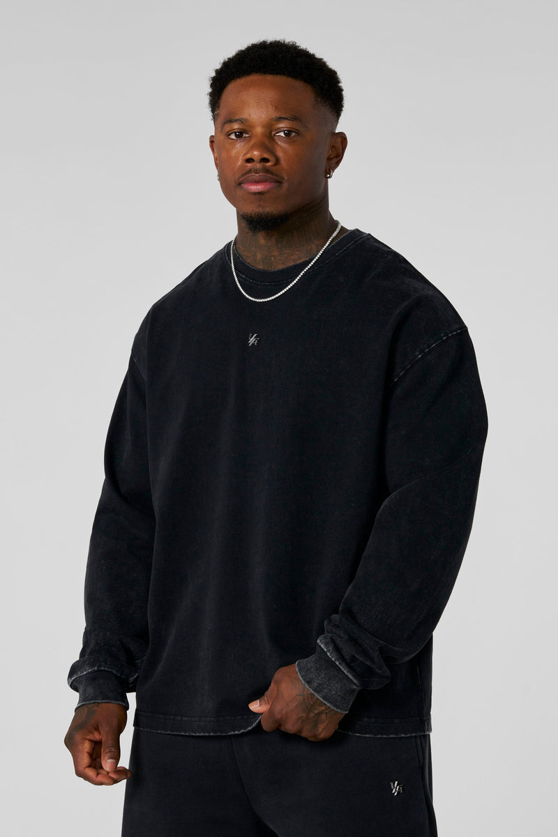 8001 - Elevated Essentials - Mens Longsleeves - midweight cotton for durability and comfort in Black Wash