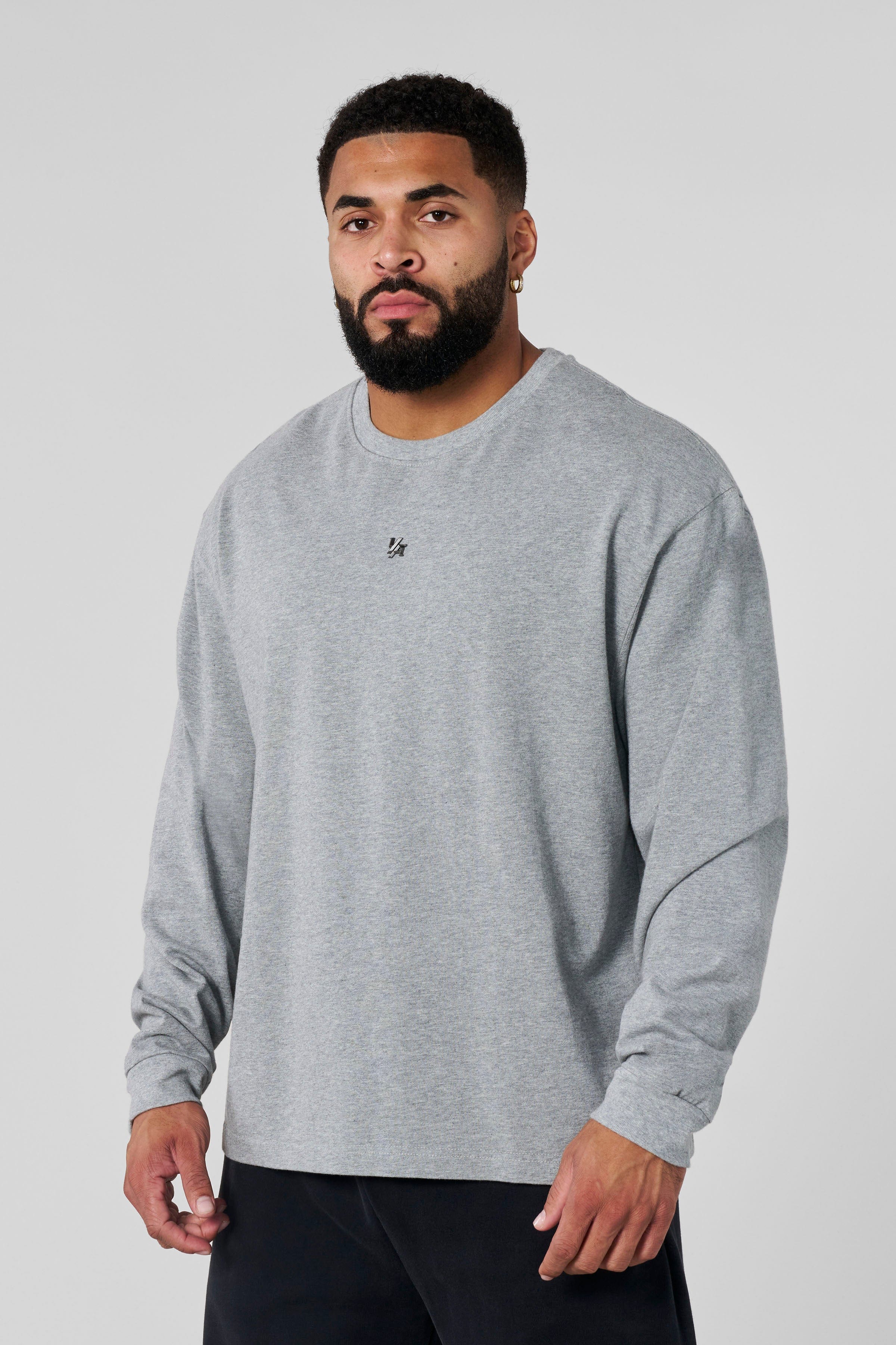 8001 - Elevated Essentials - Mens Longsleeves - midweight cotton for durability and comfort in Heather Grey