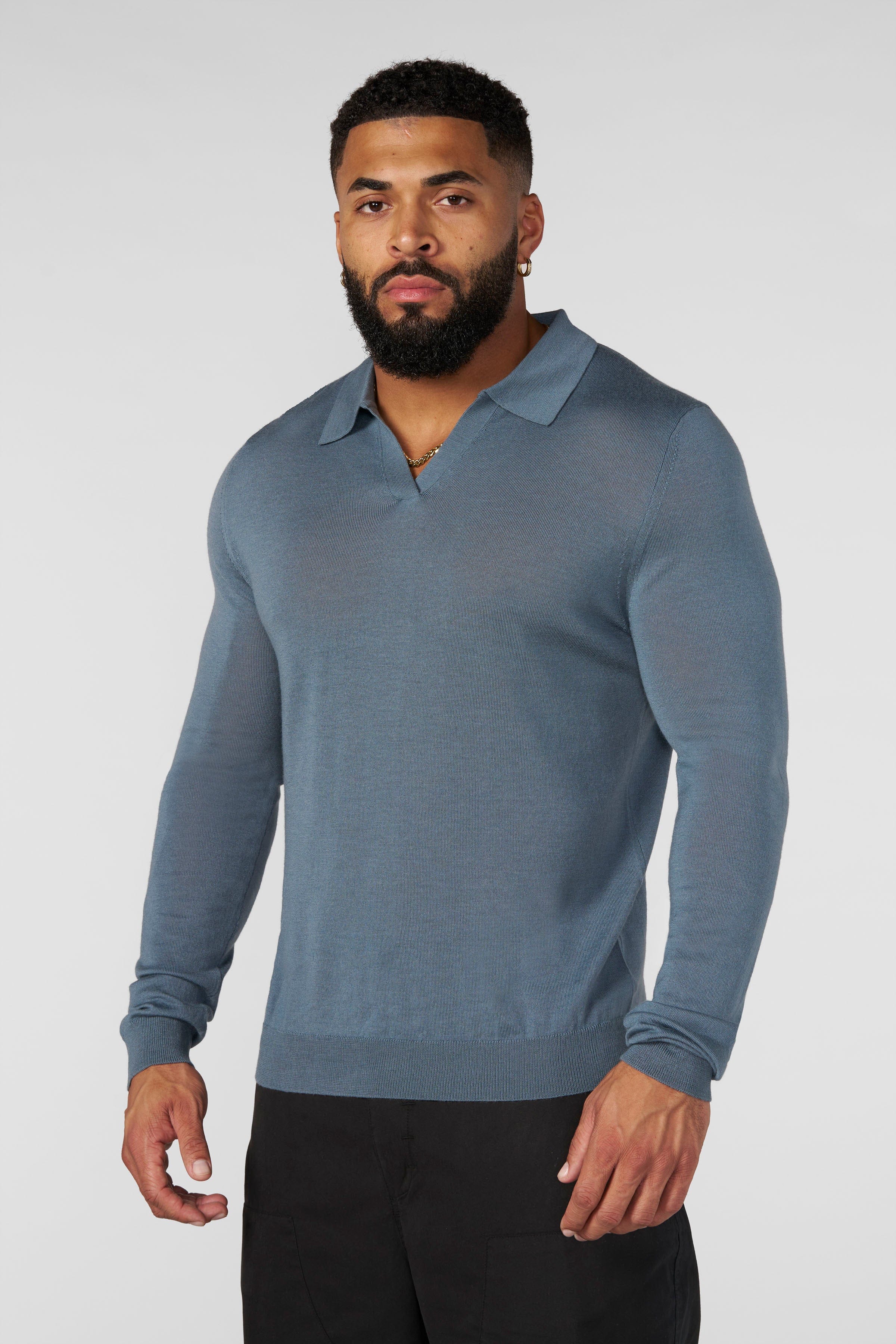 8018 - Monaco Wool Longsleeve Polo