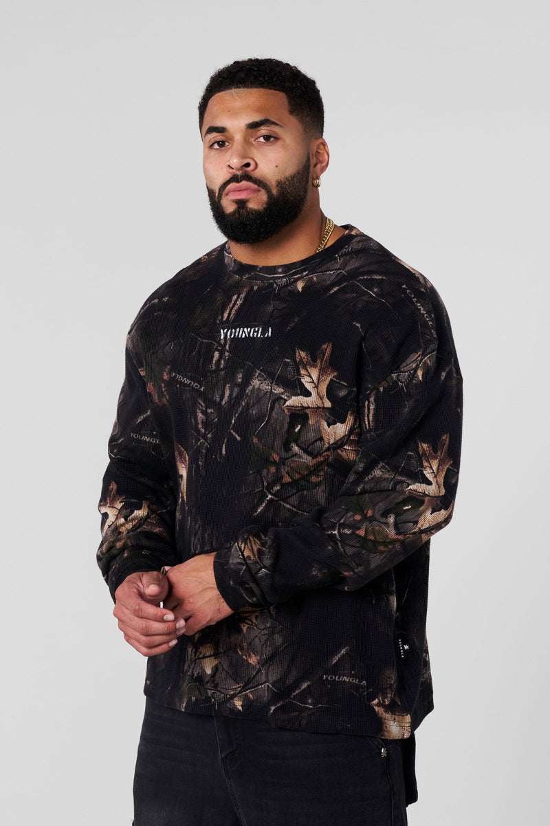 8026 - Tree Camo Collection - Thermals for Men's - combines warmth with wearability in Black