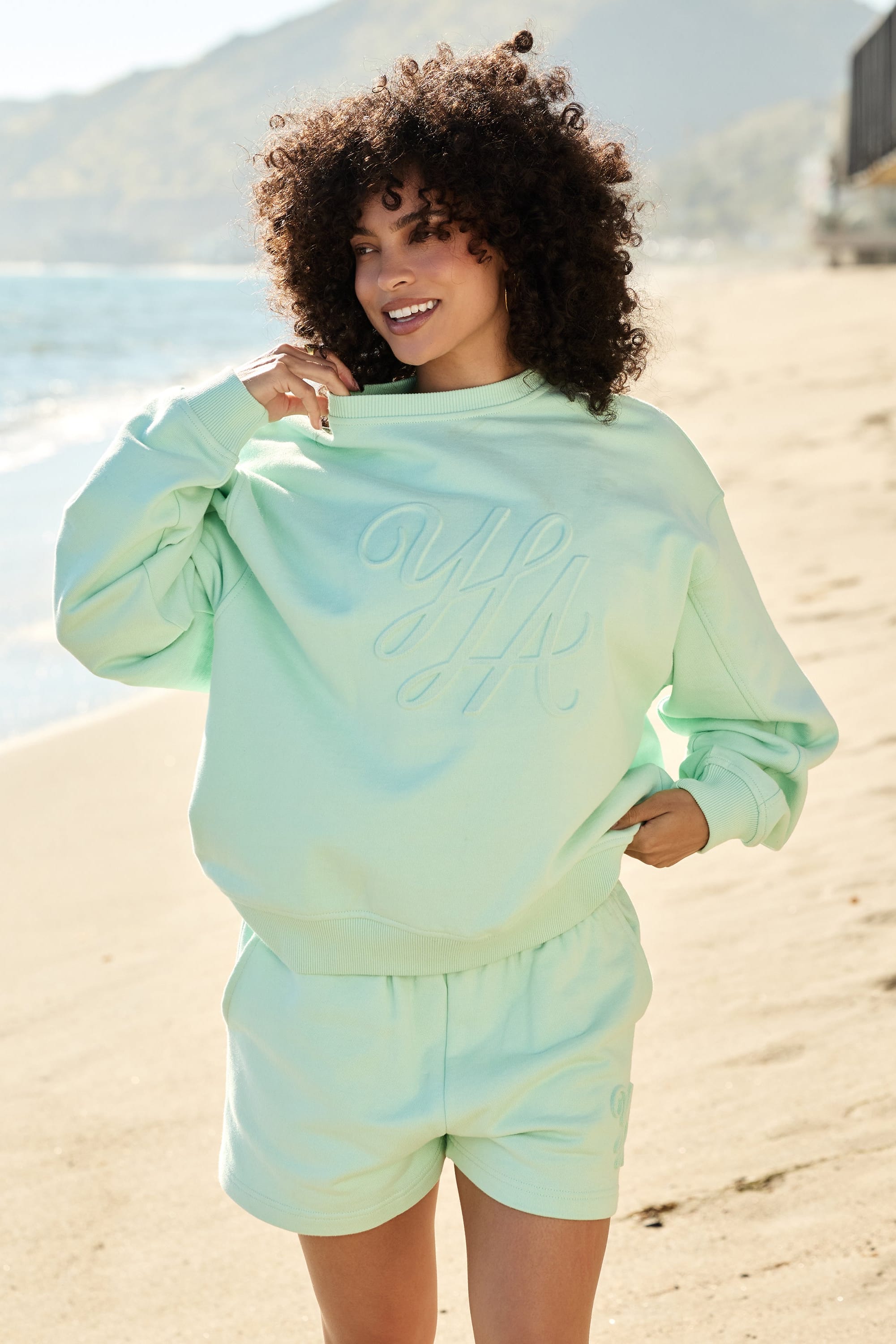 W5129 - Emblem Embossed Crewneck