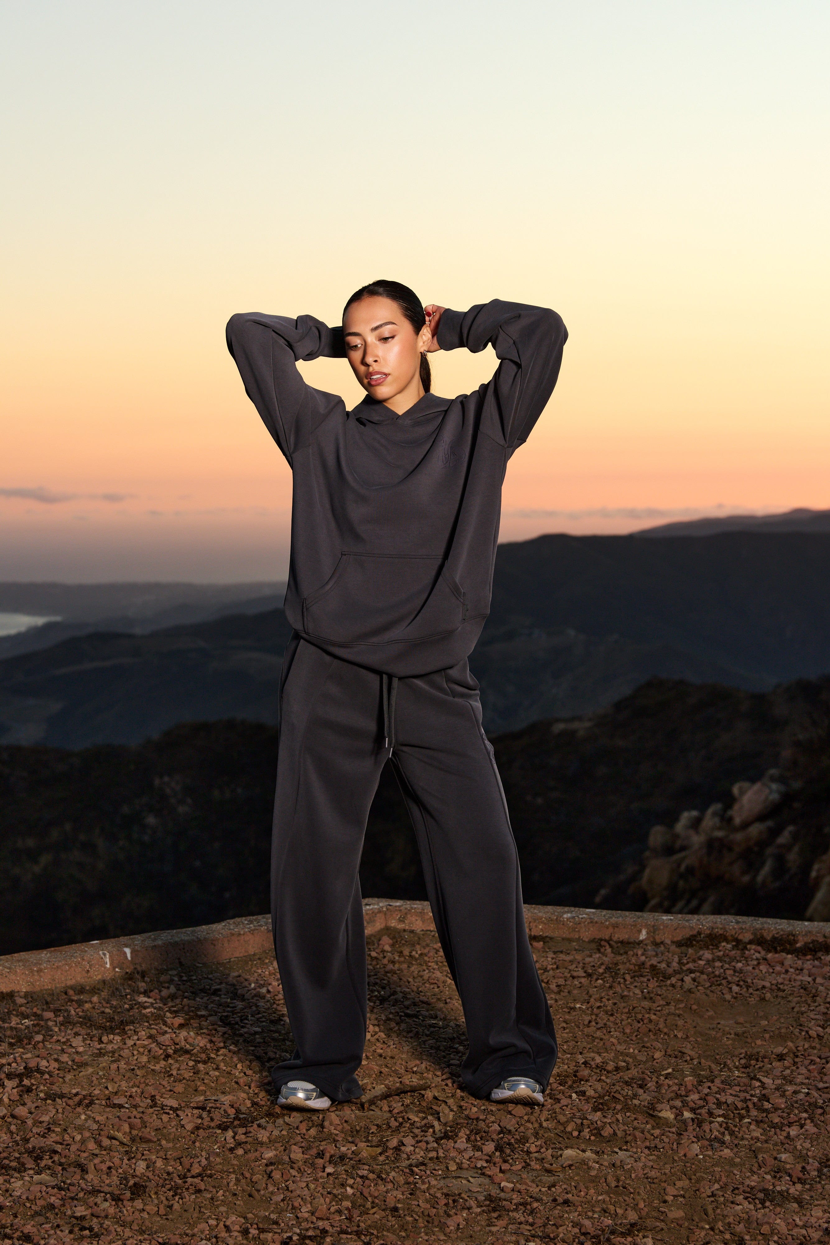W287 - Cloud Joggers - Cloud Jogger – soft, stretchy fabric, lightweight, breathable, slightly oversized for all-season comfort and style in Charcoal.
