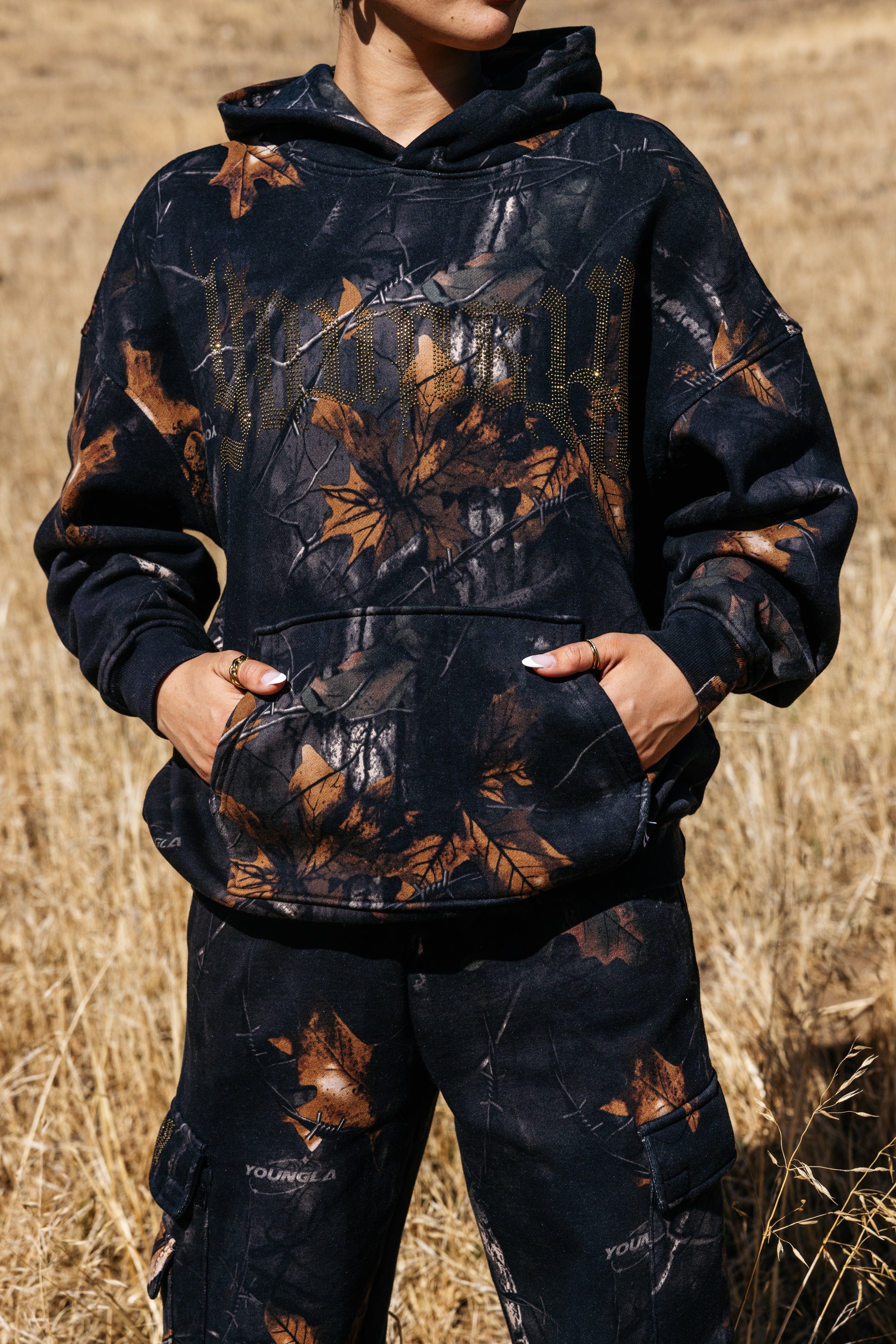 W5168 - Camo Bling Hoodie