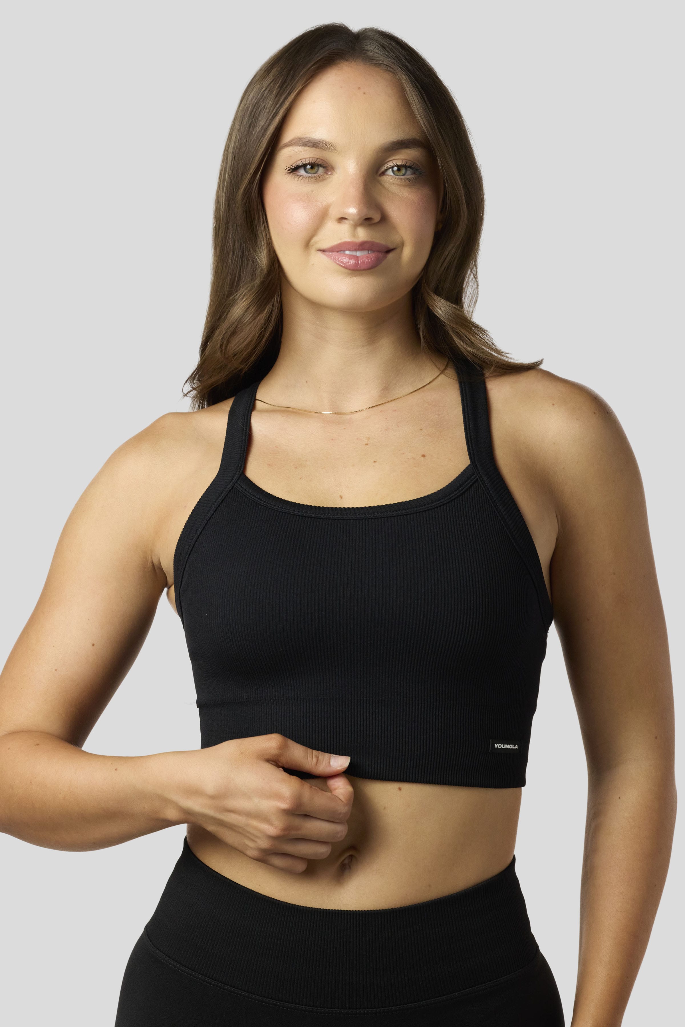 W3147 - Pulse Seamless Racerback Crop Tank