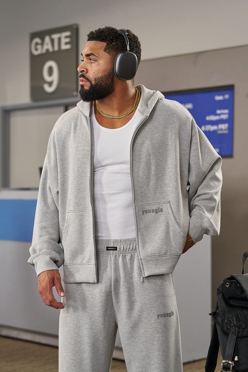 5215 - Soft AF Zip Ups for Men's - Lightweight, breathable, and incredibly soft, Perfect for layering or wearing in Heather Grey