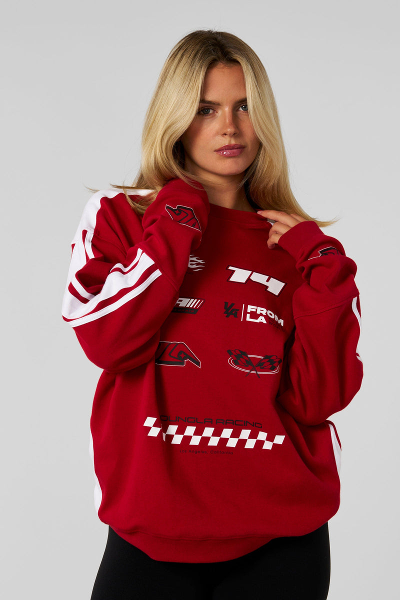 W4230 - Drift Jersey for women for transitional weather and bold, everyday style in color Red.