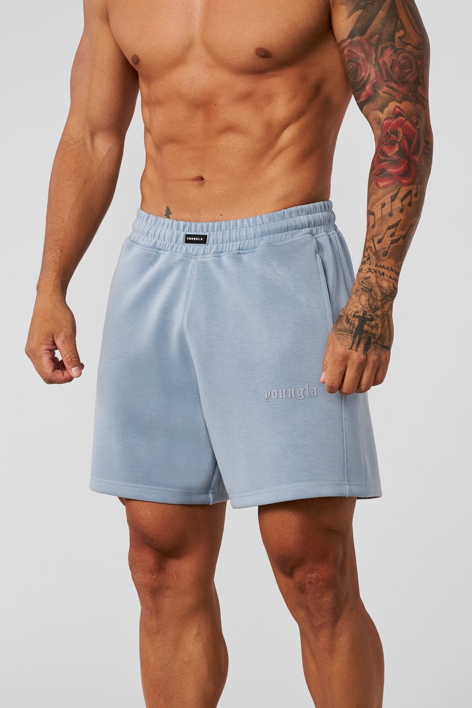 1024 – Soft AF Shorts for men: lightweight, ultra-comfy, and versatile with a relaxed fit and deep pockets for everyday wear in color Sky blue