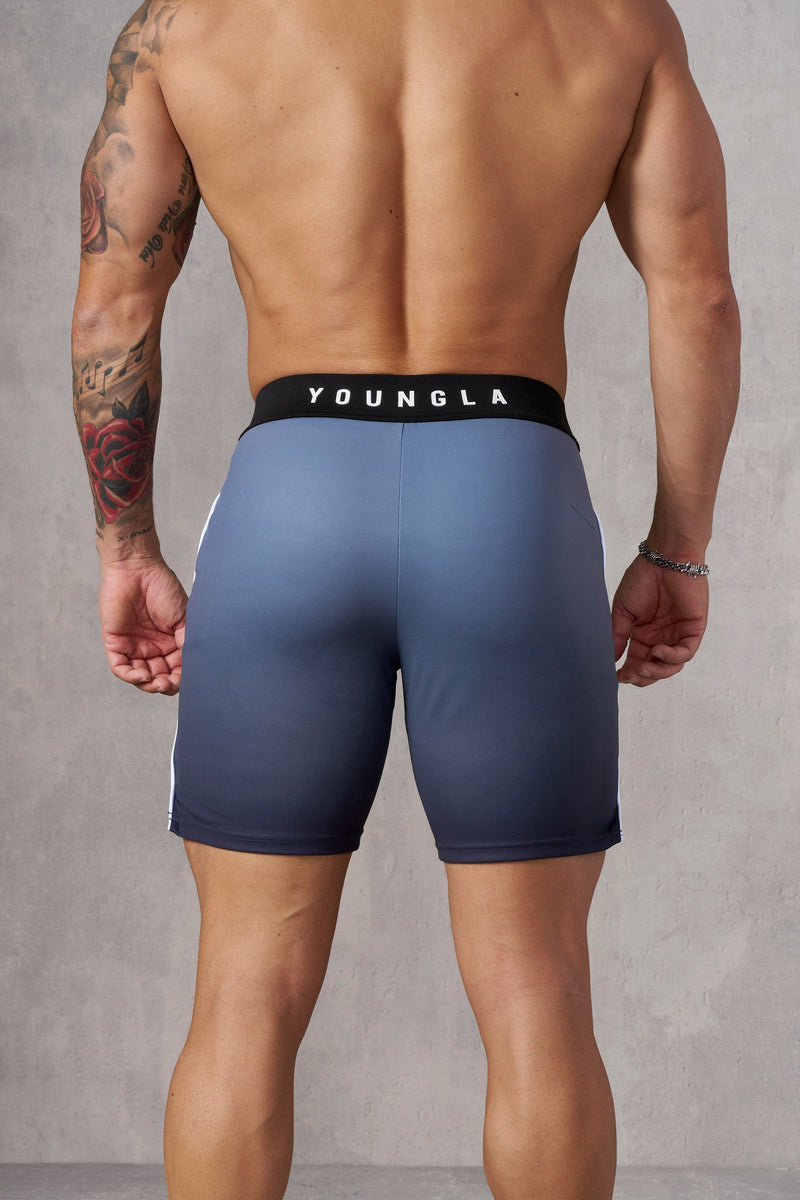 1067 - Men's physique Stage Shorts  Men's Physique Stage Shorts are tailored for bodybuilding competitions with Sky Blue