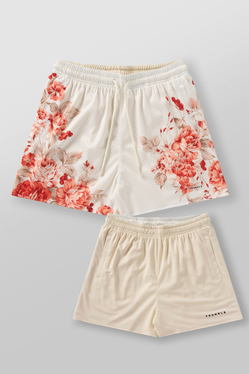 1111 -  Skulls & Roses Reversible Shorts