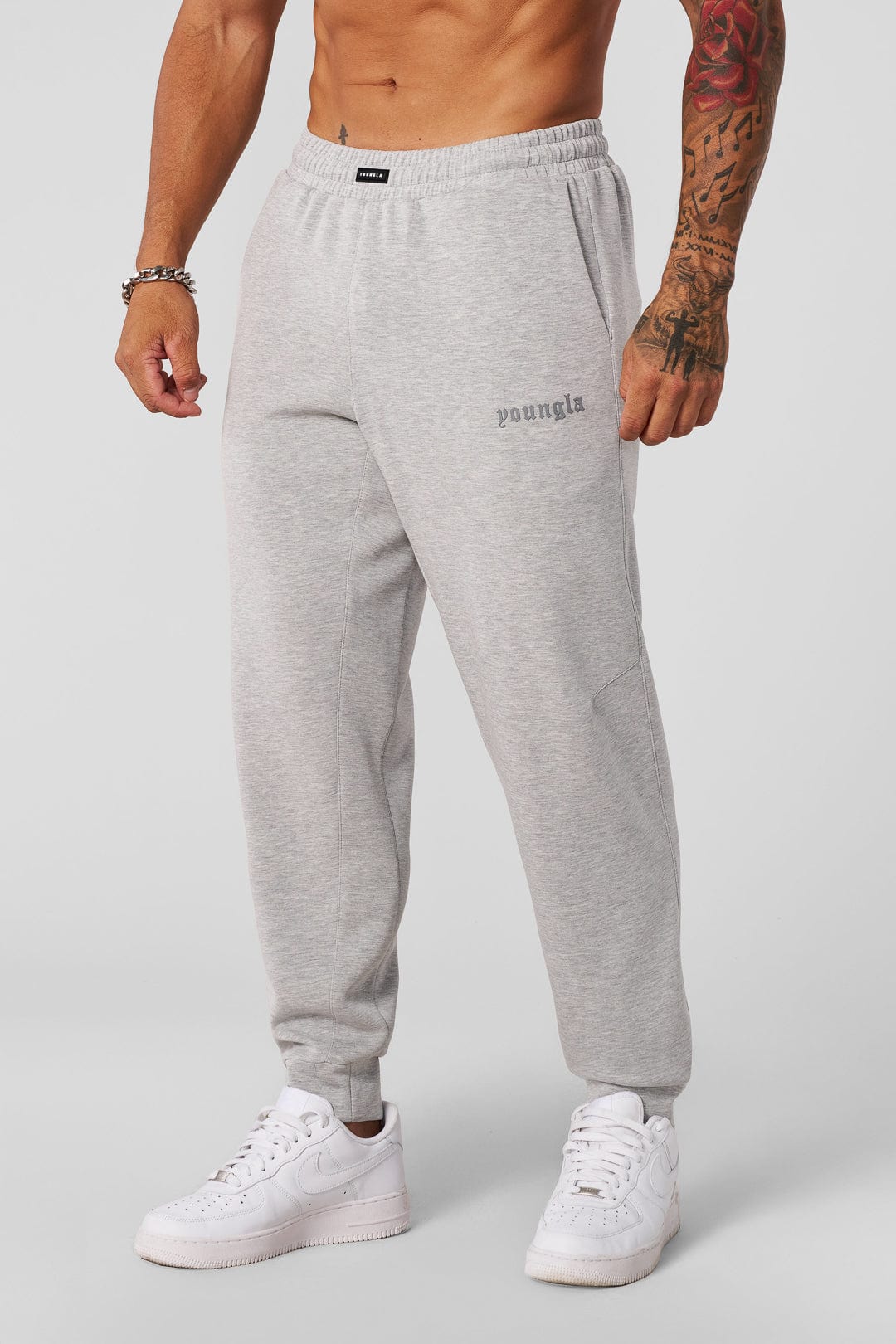 2021 - Soft AF Joggers for Men's - perfect for workouts, travel, or relaxing at home. Breathable and flexible in Heather Grey