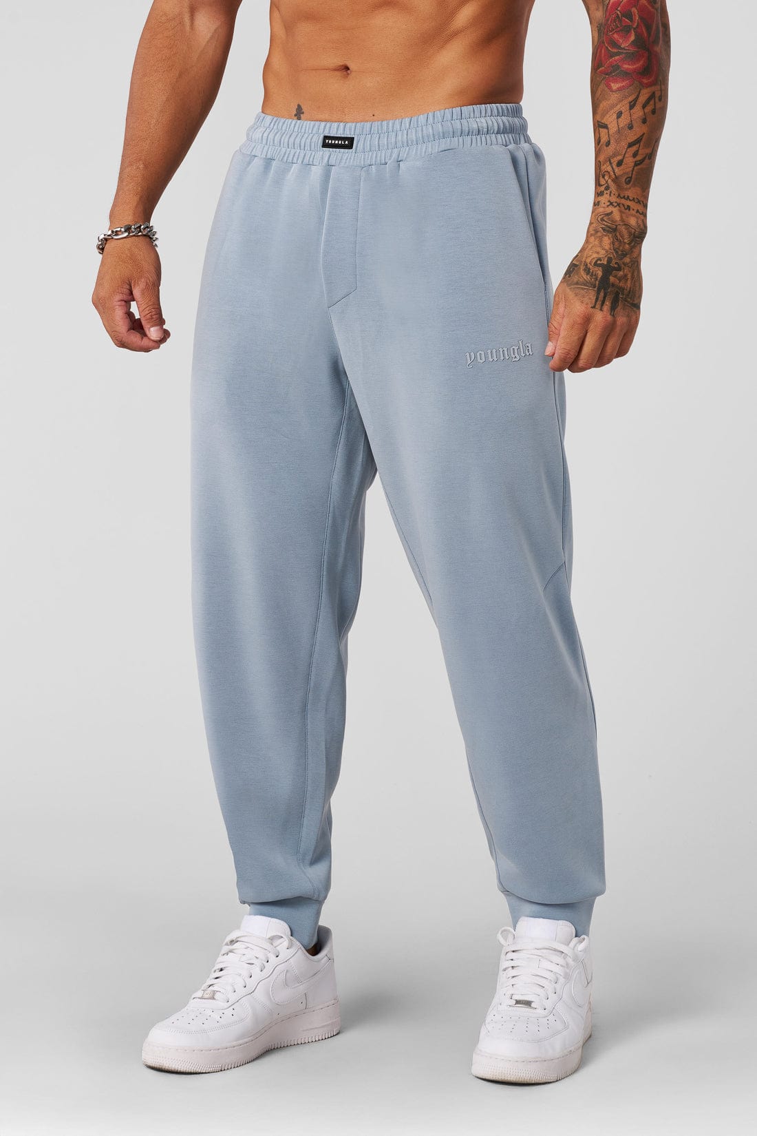 2021 - Soft AF Joggers for Men's - perfect for workouts, travel, or relaxing at home. Breathable and flexible in Sky Blue