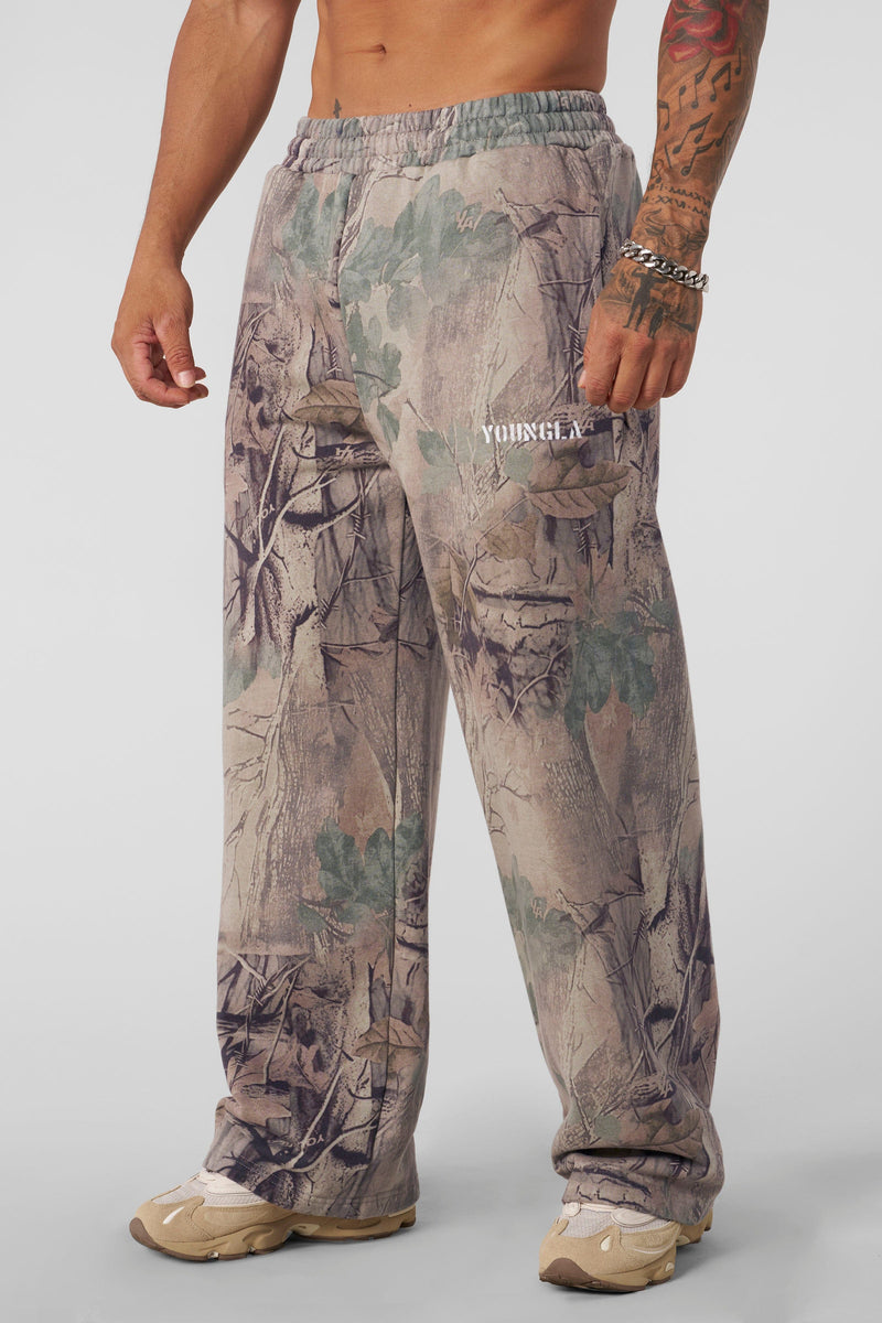 2094 - Tree Camo Collection - No Cuff Sweats For Men's -  lasting quality and a relaxed silhouette in Beige 