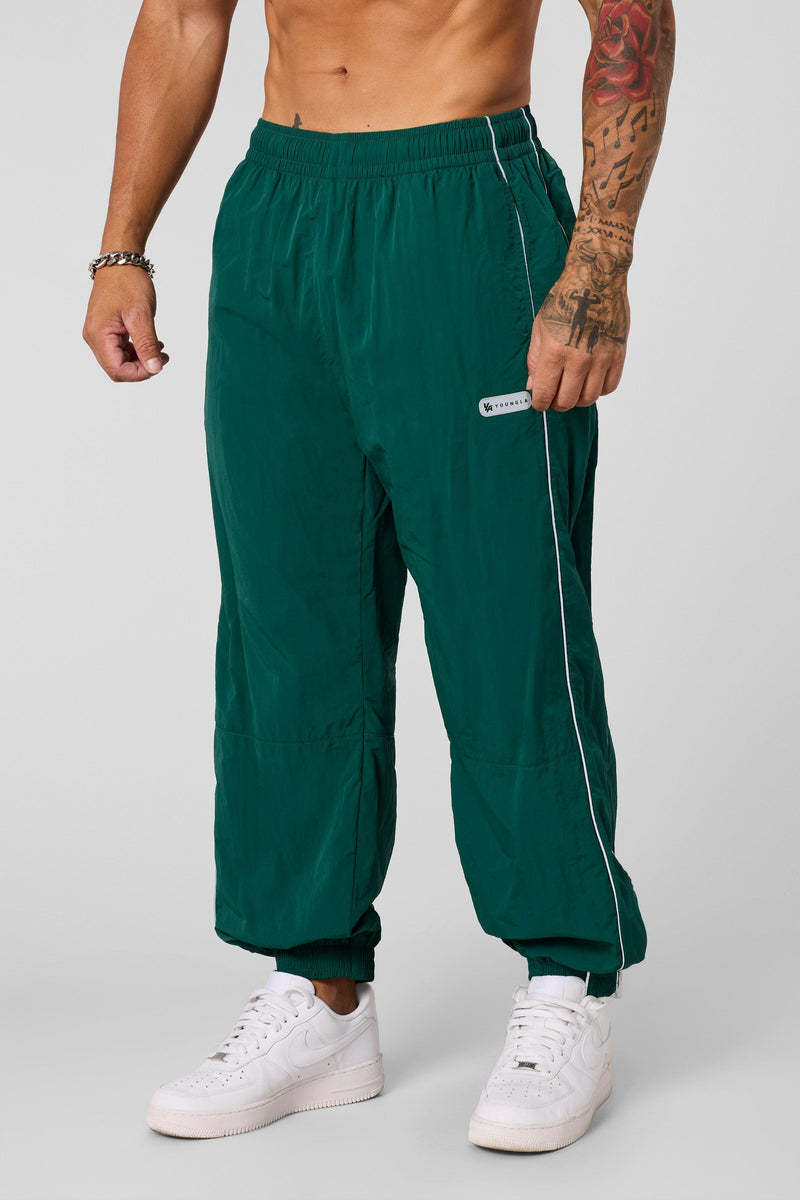 2091 - Retro Cuffed Joggers for Men's -  relaxed, loose fit for ultimate comfort with modern and versatile in Jungle Green