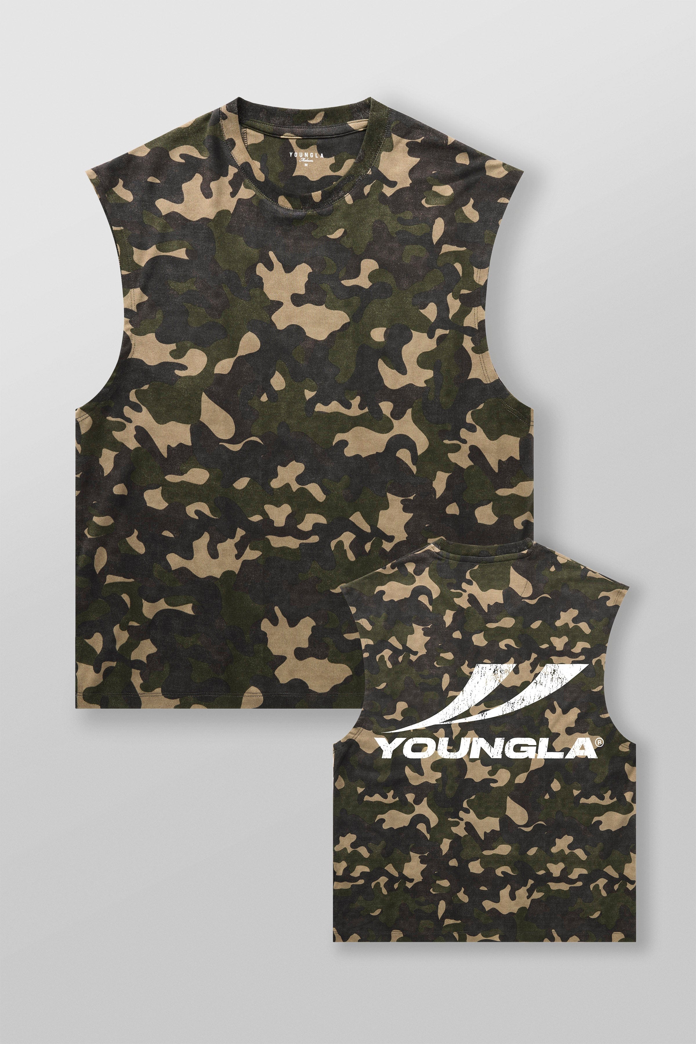 3065 - RunTech Camo Tanks for Men's - performance and everyday comfort,  perfect for layering or wearing in OG Green Camo