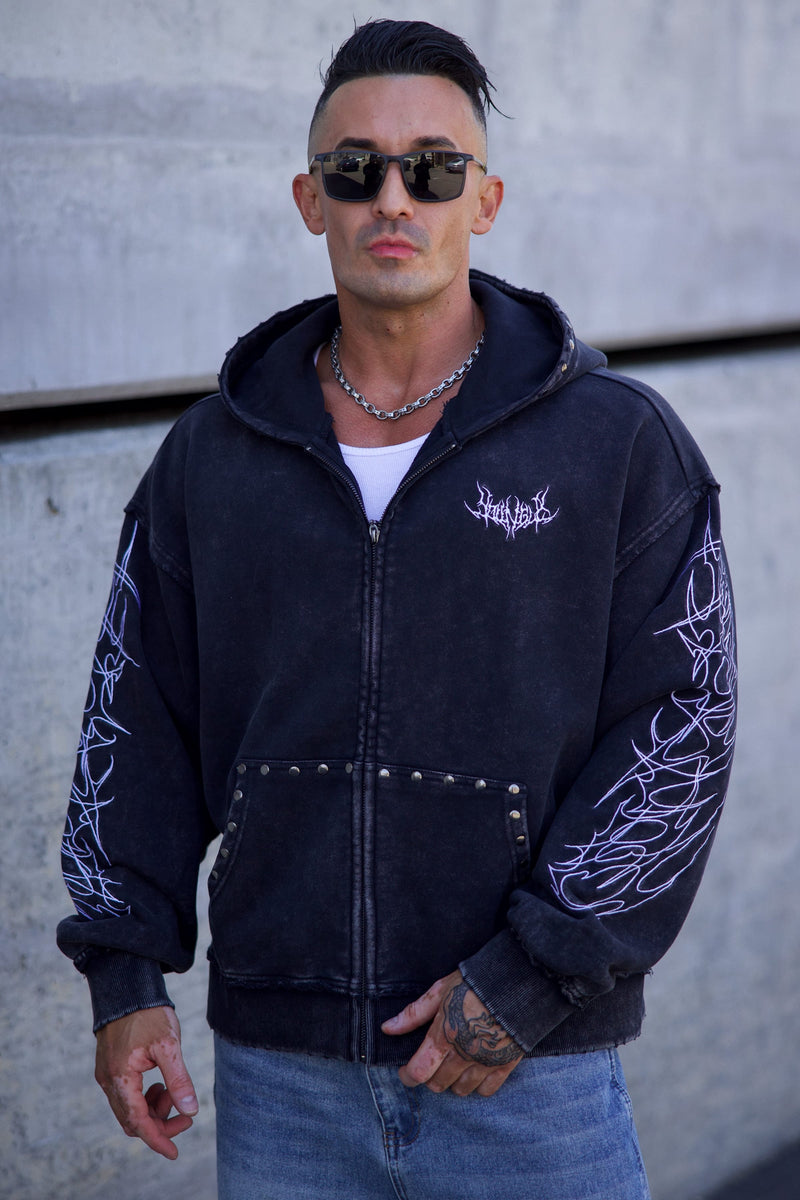 5232 - Tribal Stud Zip-Ups