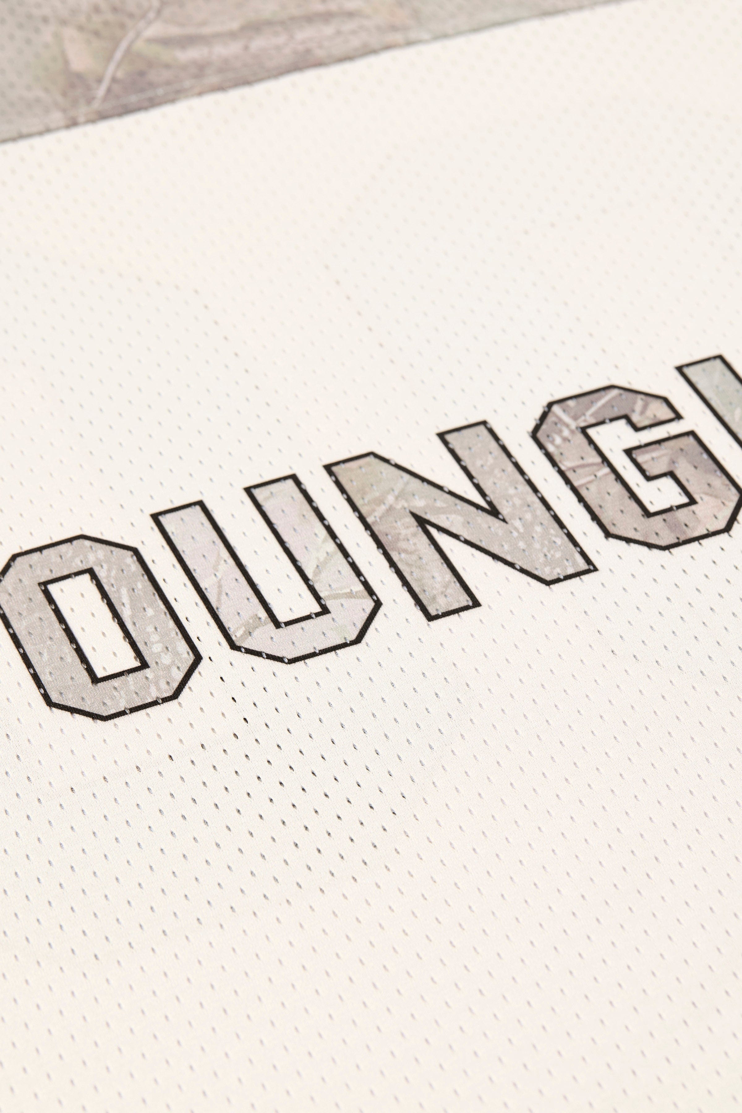 4237 - Double-Zero Jersey in 100% Mesh Polyester for retro sports vibes Double-zero numbers and bold YOUNGLA branding-Logo Design