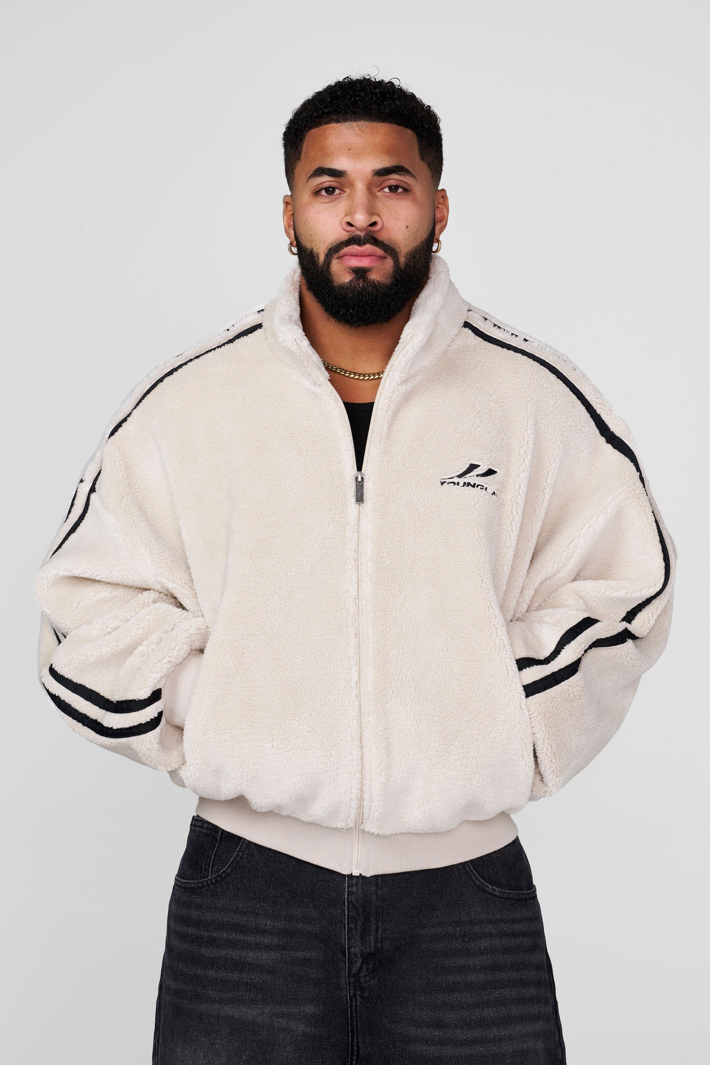 ジャケット・アウター FIFTEEN LOVE ~NKzip white~ (U:nity size) 5193 - Streetwear Sherpa Jacket