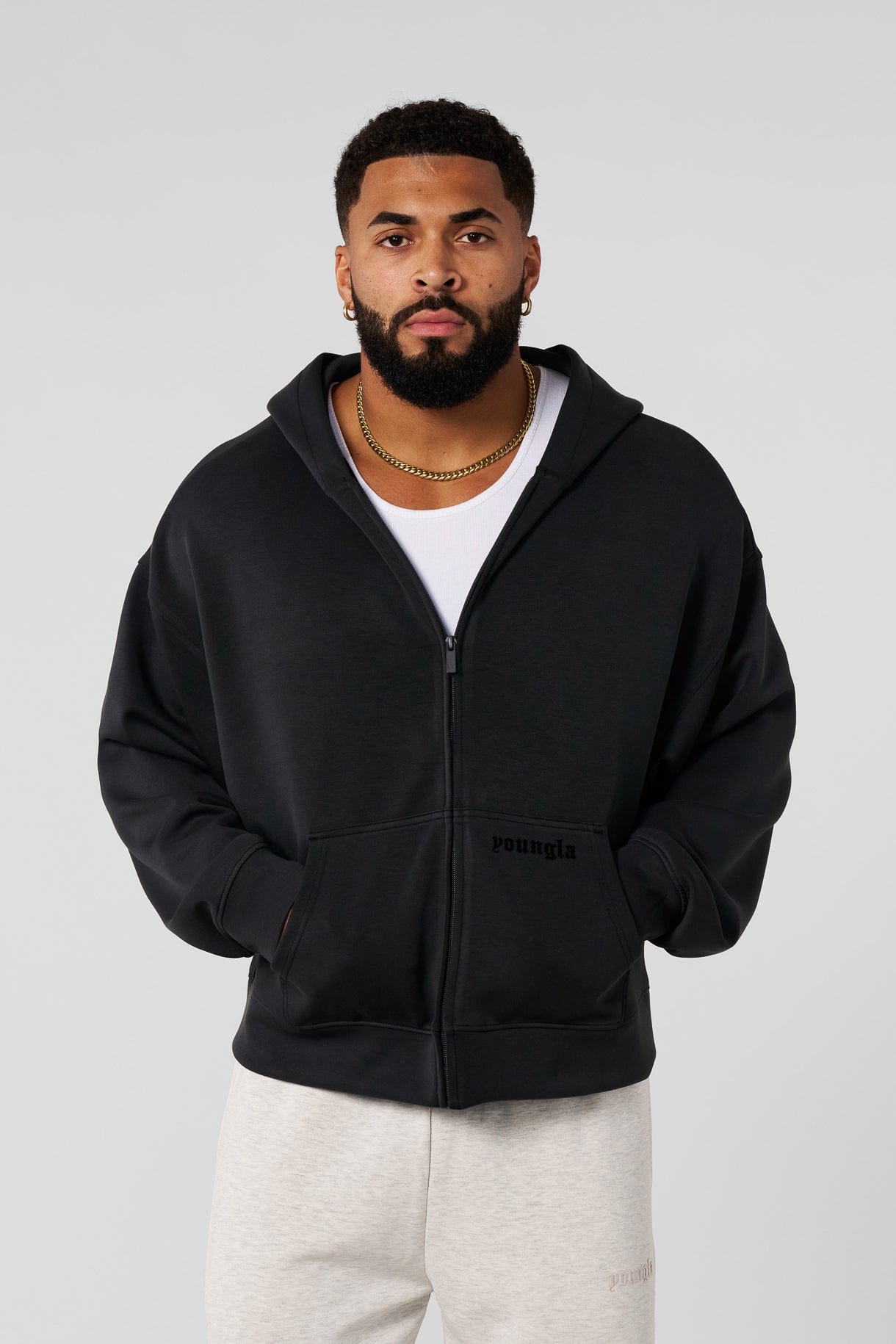 5215 - Soft AF Zip Ups for Men's  - Lightweight, breathable, and incredibly soft, Perfect for layering or wearing in Black