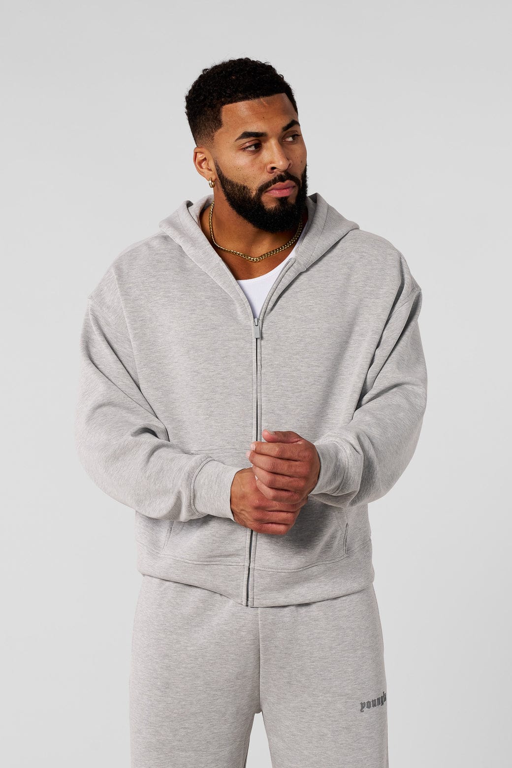 5215 - Soft AF Zip Ups for Men's  - Lightweight, breathable, and incredibly soft, Perfect for layering or wearing in Heather Grey