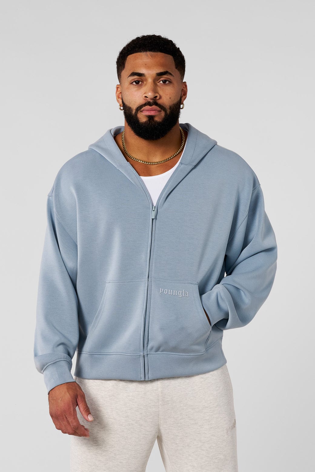 5215 - Soft AF Zip Ups for Men's  - Lightweight, breathable, and incredibly soft, Perfect for layering or wearing in Sky Blue