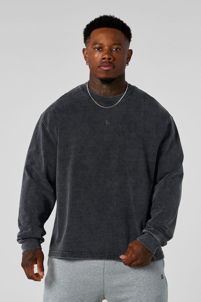 8001 - Elevated Essentials - Mens Longsleeves - midweight cotton for durability and comfort in Grey Wash