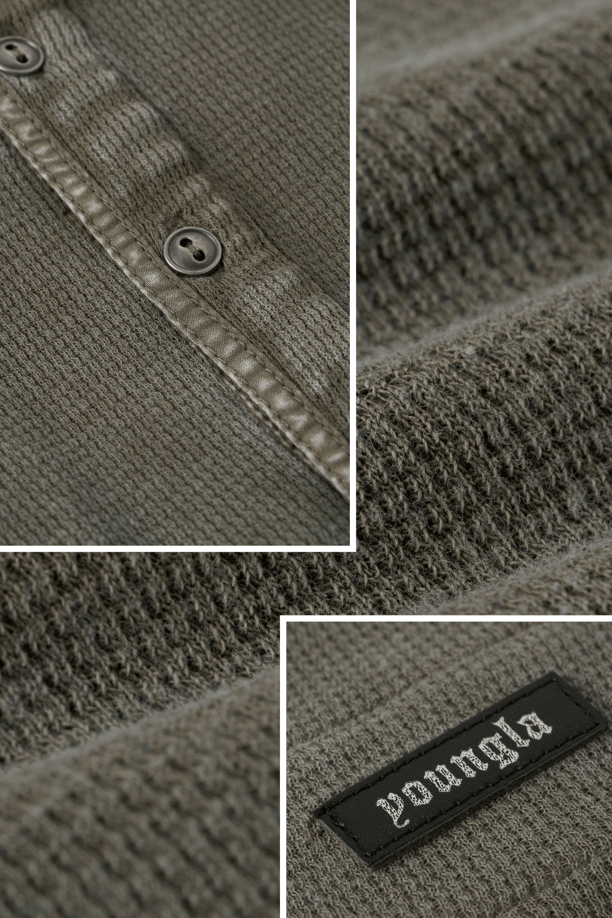 8034 - Henley Thermal Longsleeves