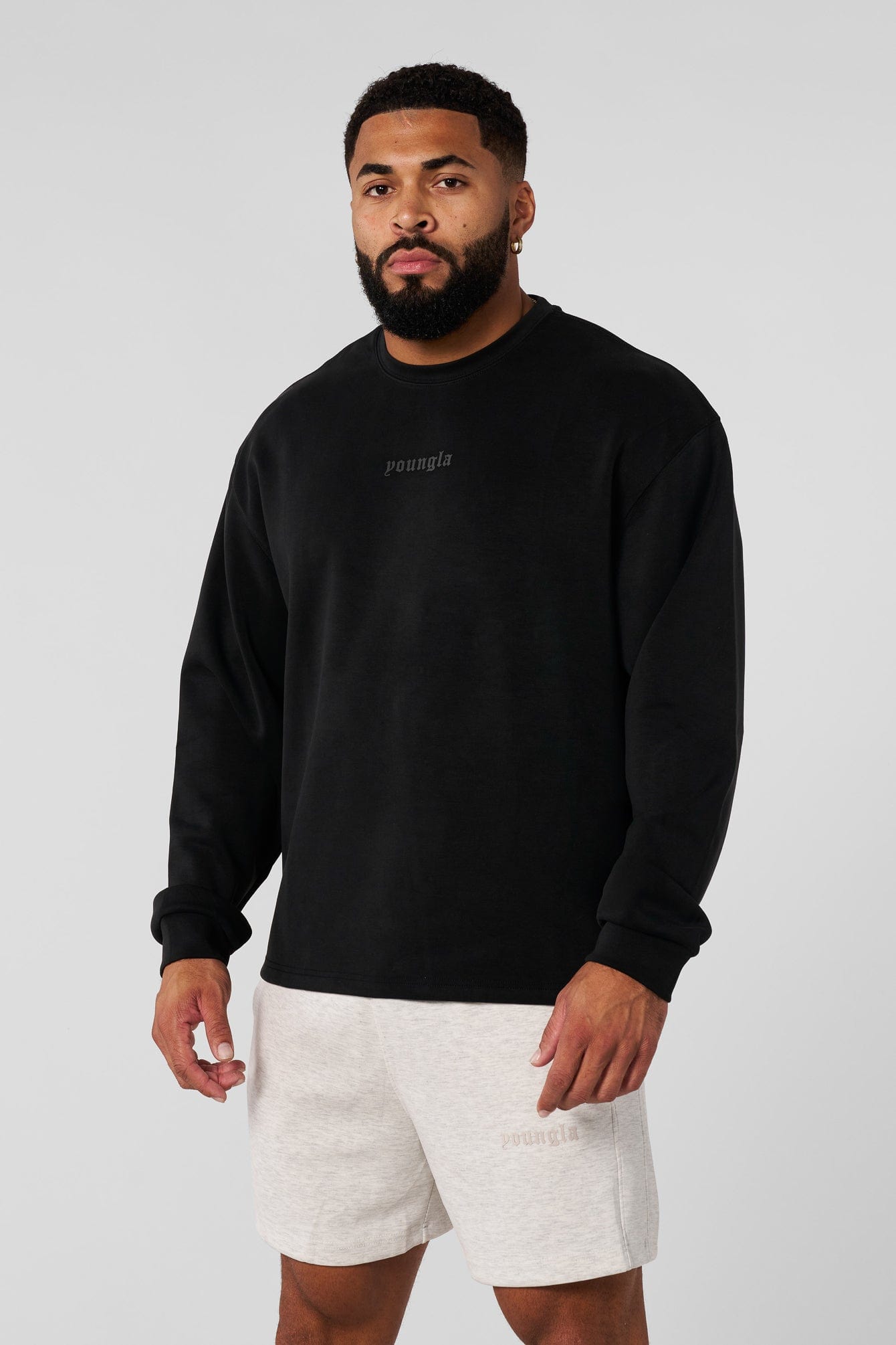 8078 - Soft AF Longsleeves for mens cozy and comfortable with style, comfort, and effortless wearability in colour Black