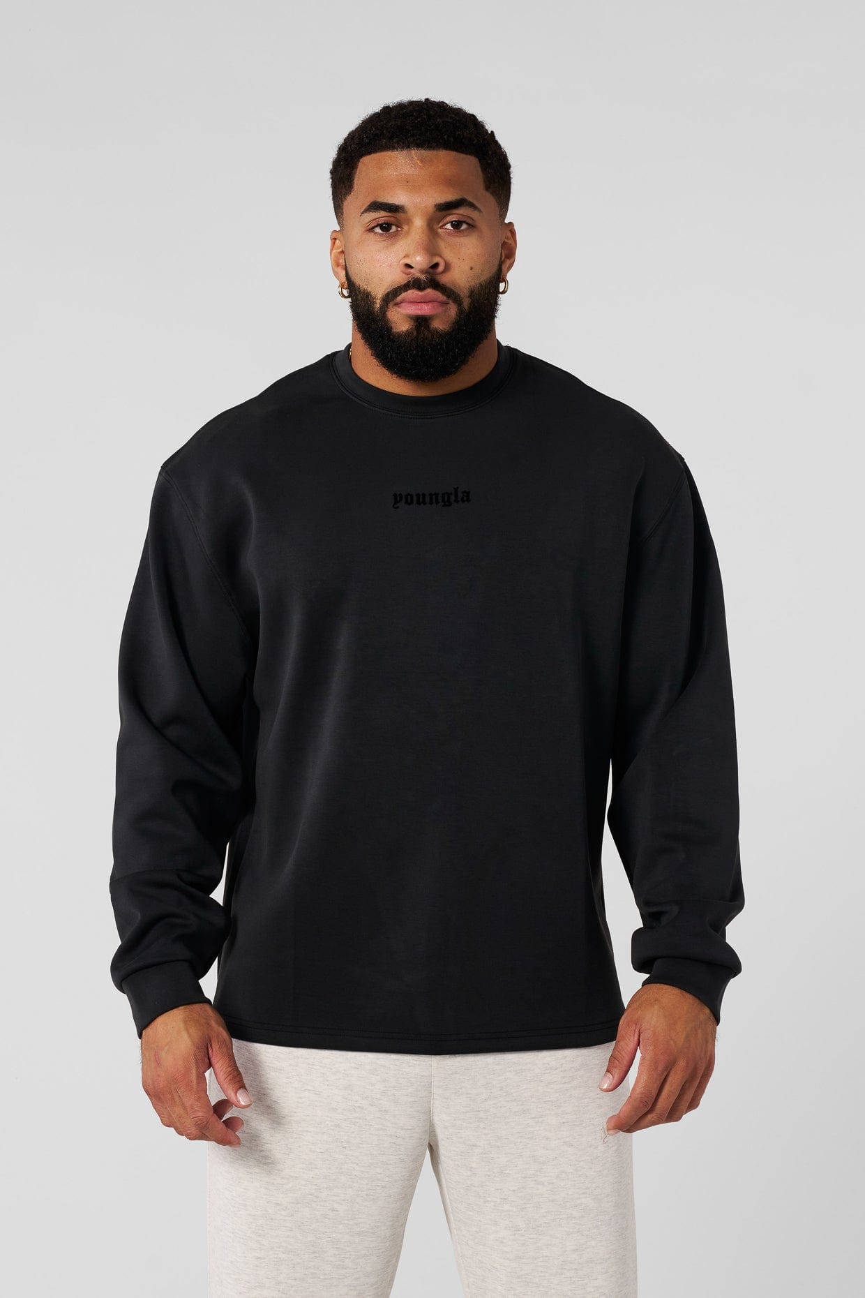 8078 - Soft AF Longsleeves for mens cozy and comfortable with style, comfort, and effortless wearability in colour Charcoal