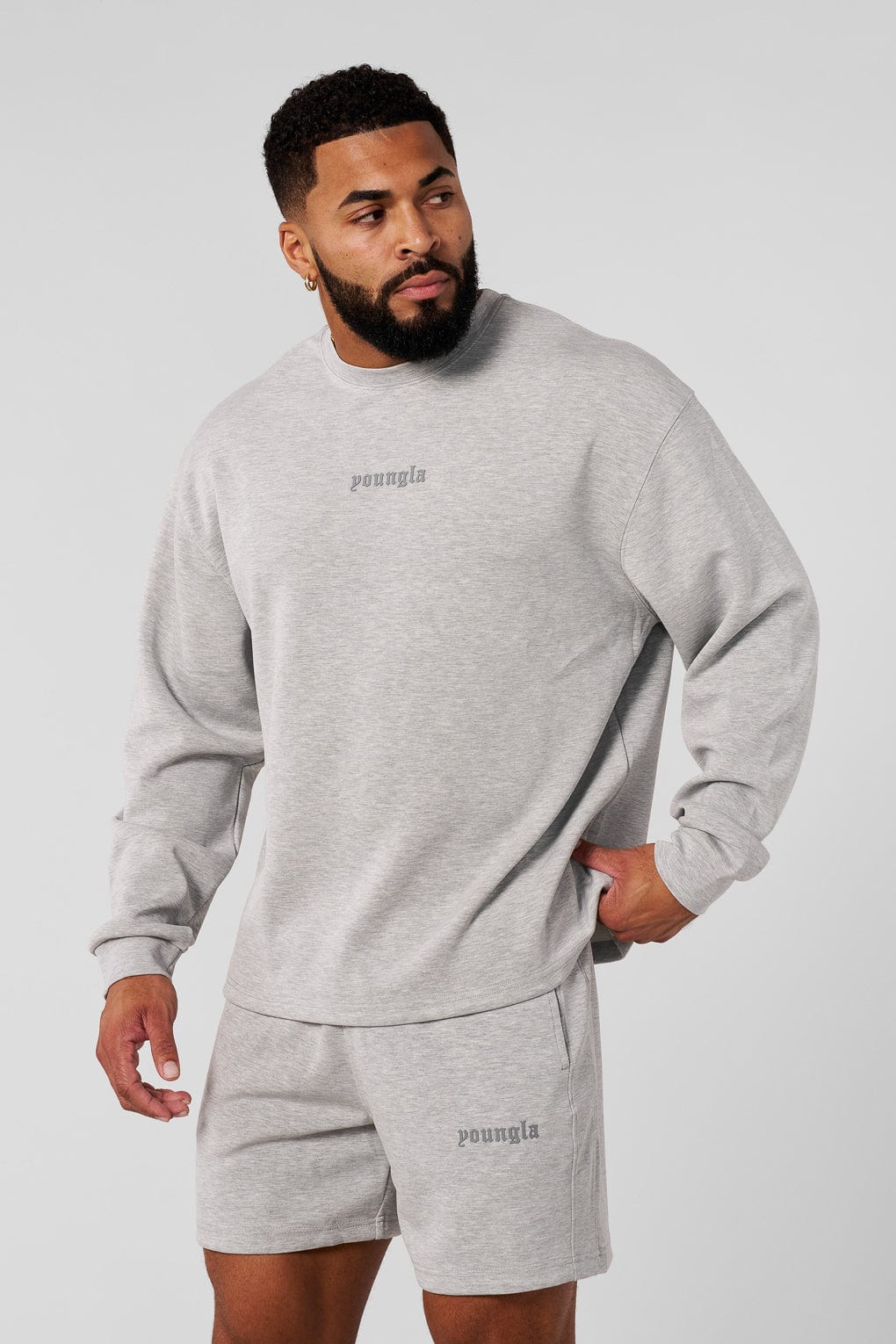 8078 - Soft AF Longsleeves for mens cozy and comfortable with style, comfort, and effortless wearability in Heather Grey