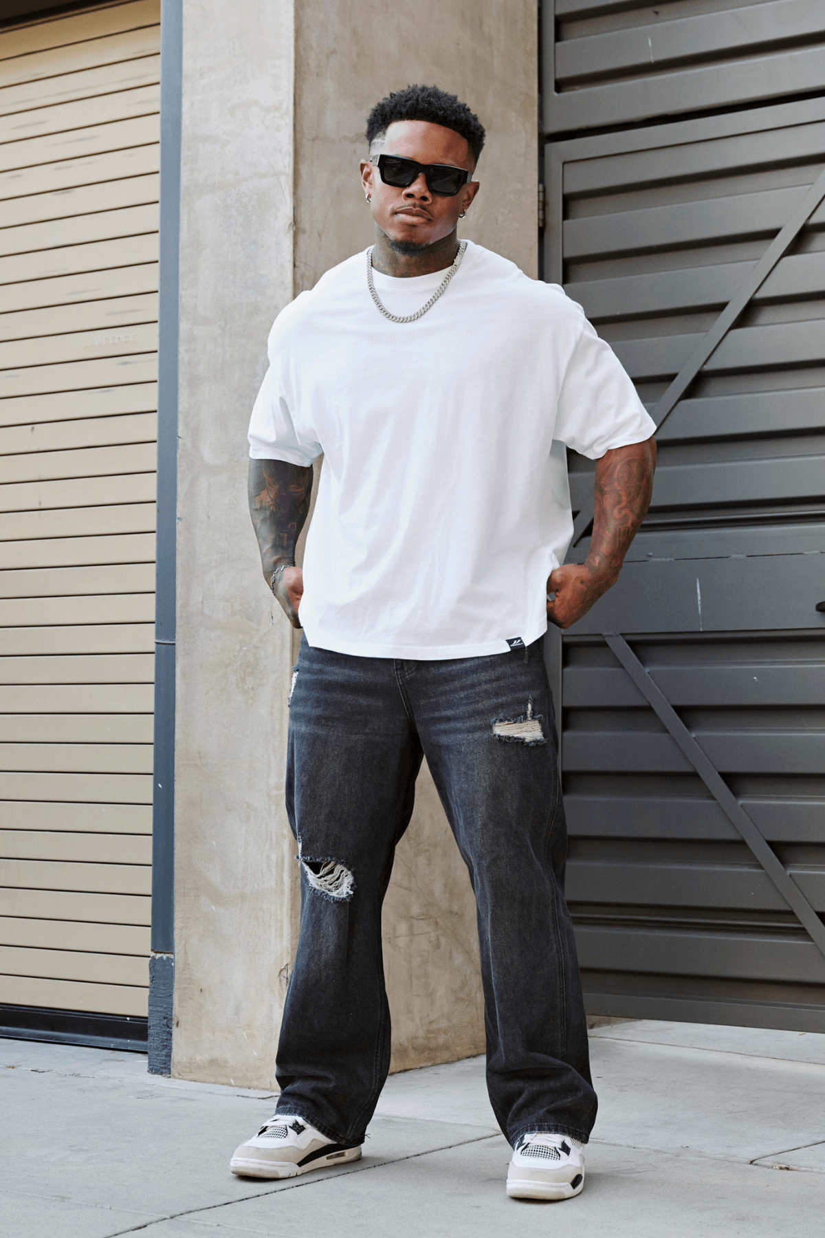 4219 - Summer Peached Tees for Men: 100% cotton garment-washed tee with buttery-soft hand feel, smooth drape, laid-back fit, and perfect for everyday layering in color White.