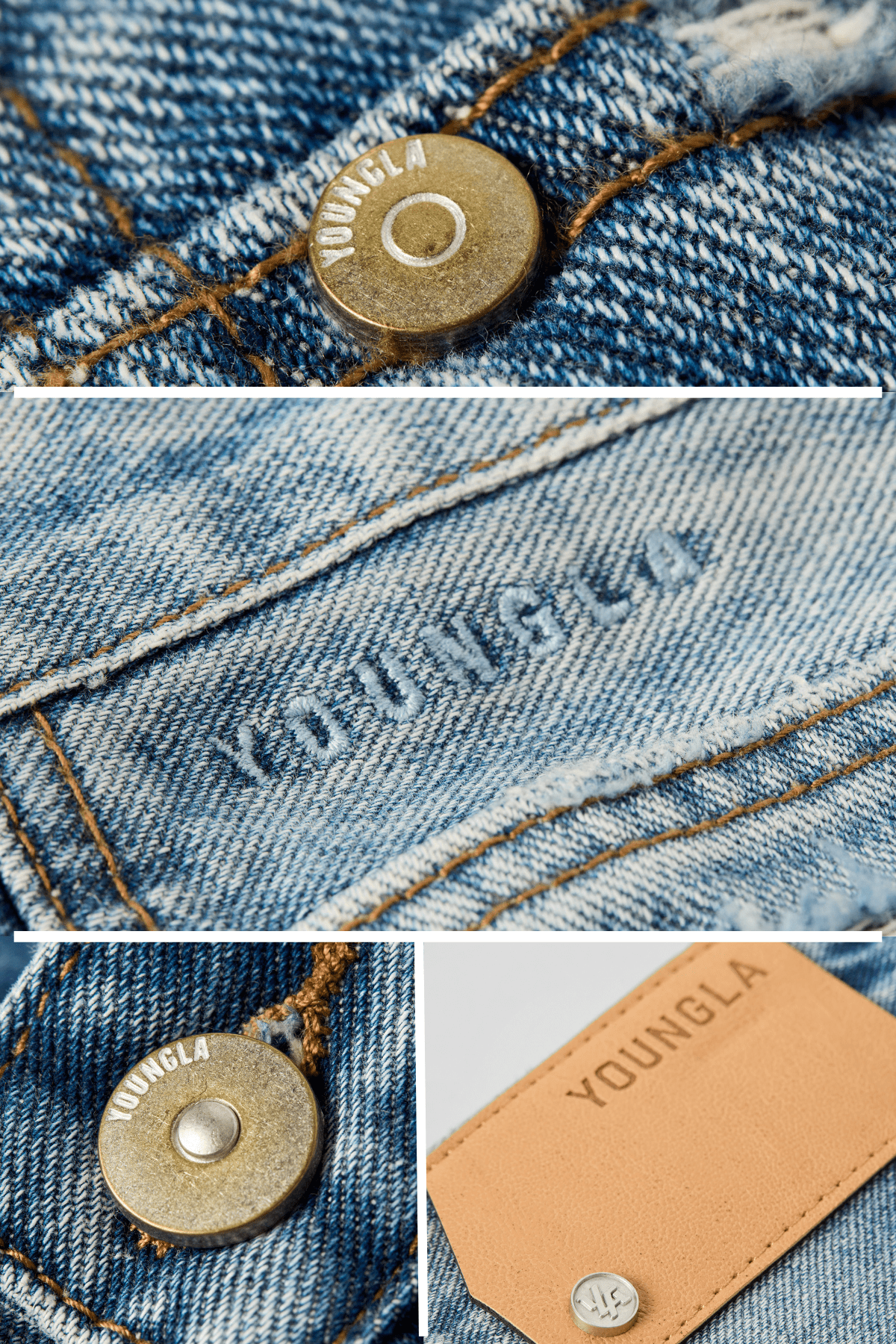 6025 - Straight Fit Ripped Jeans for mens with 415 GSM cotton with  straight-leg fit -Over View