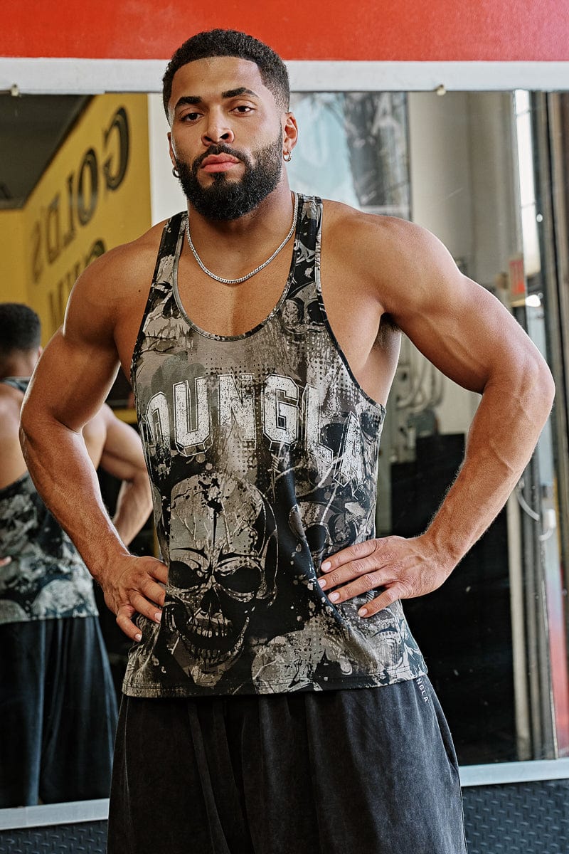 3066 - RunTech Camo Stringers for Men's - lightweight, breathable fabric ensures comfort in Skull Camo