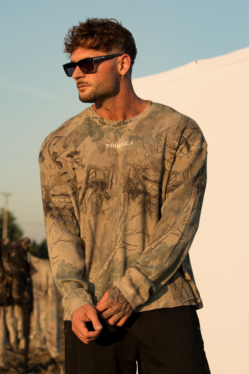 8026 - Tree Camo Collection - Thermals for Men's - combines warmth with wearability in Beige 