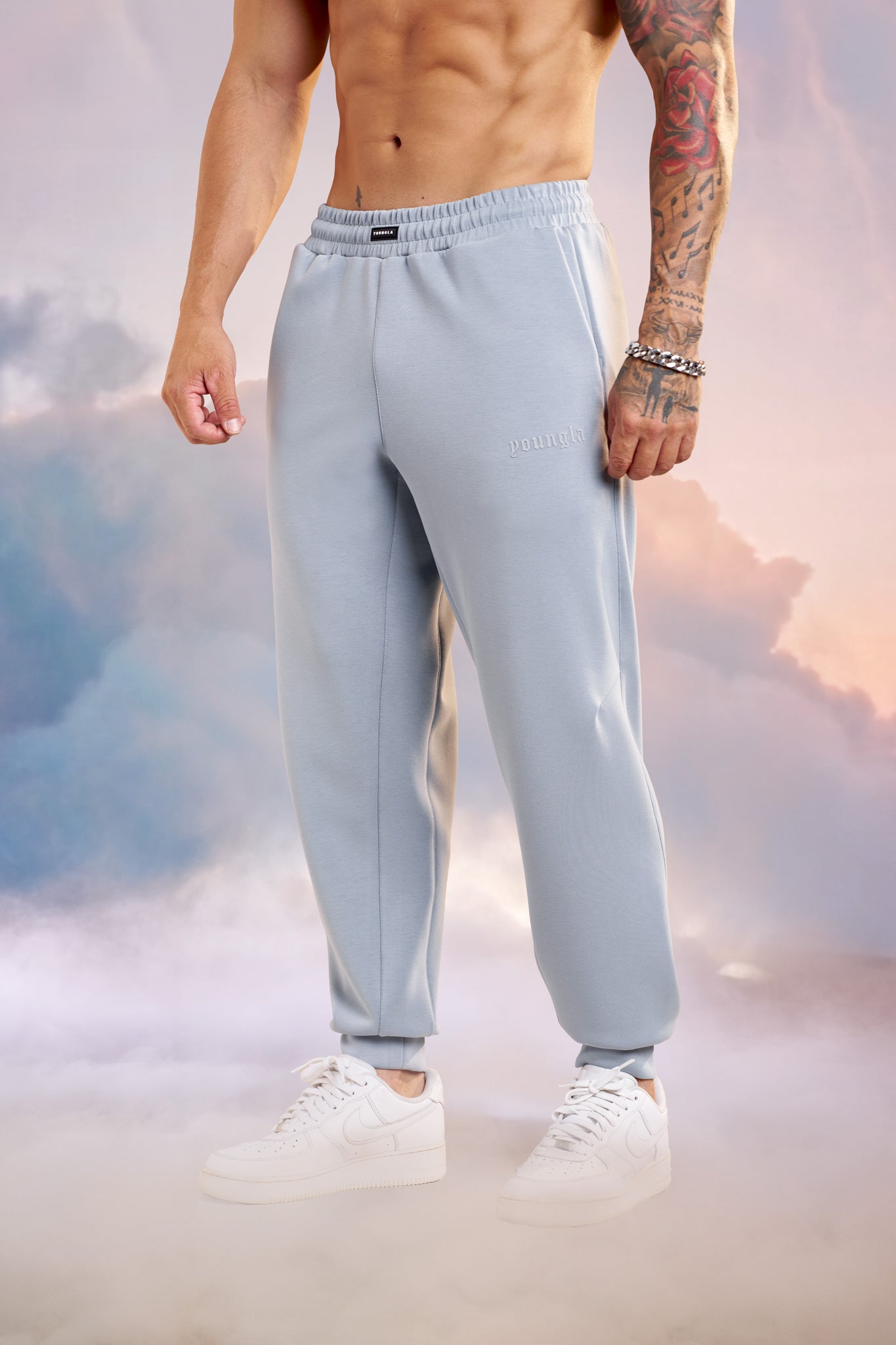 2021 - Soft AF Joggers for Men's - perfect for workouts, travel, or relaxing at home. Breathable and flexible in Sky Blue