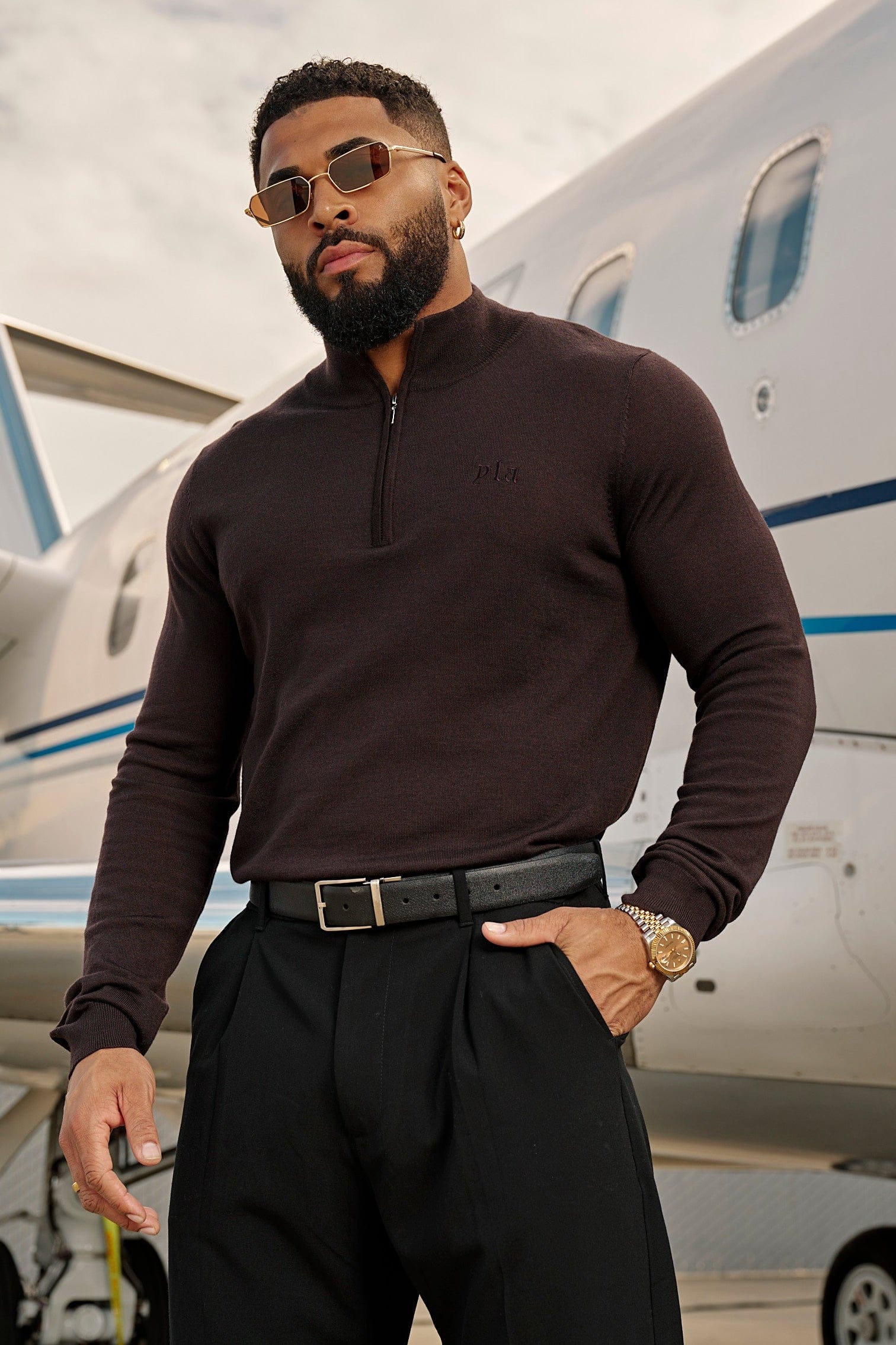 8048 - Monaco Wool Quarter-Zip Sweaters