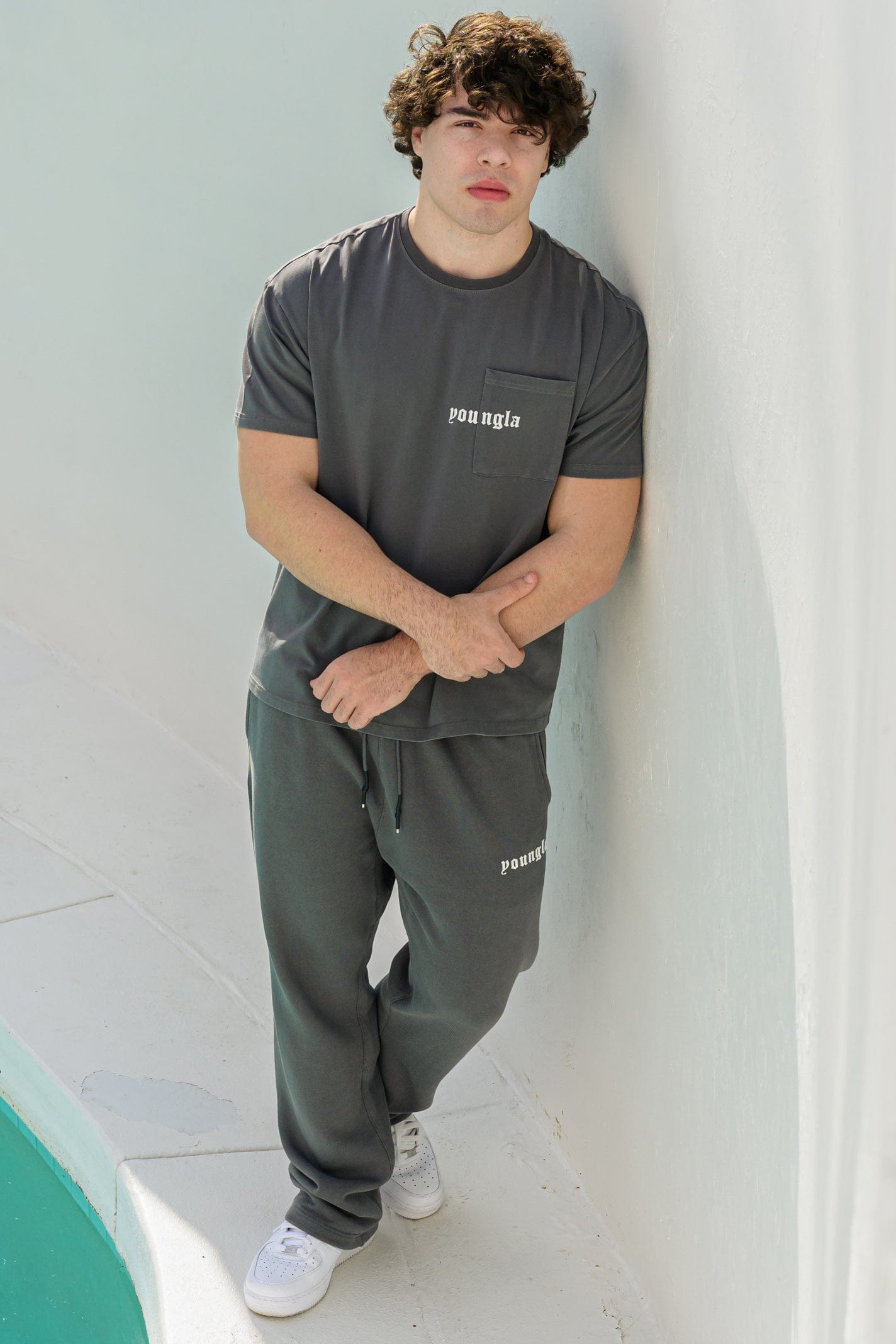 Pantalones Jogger Young LA 216 Eternal No Cuff Gris Claro