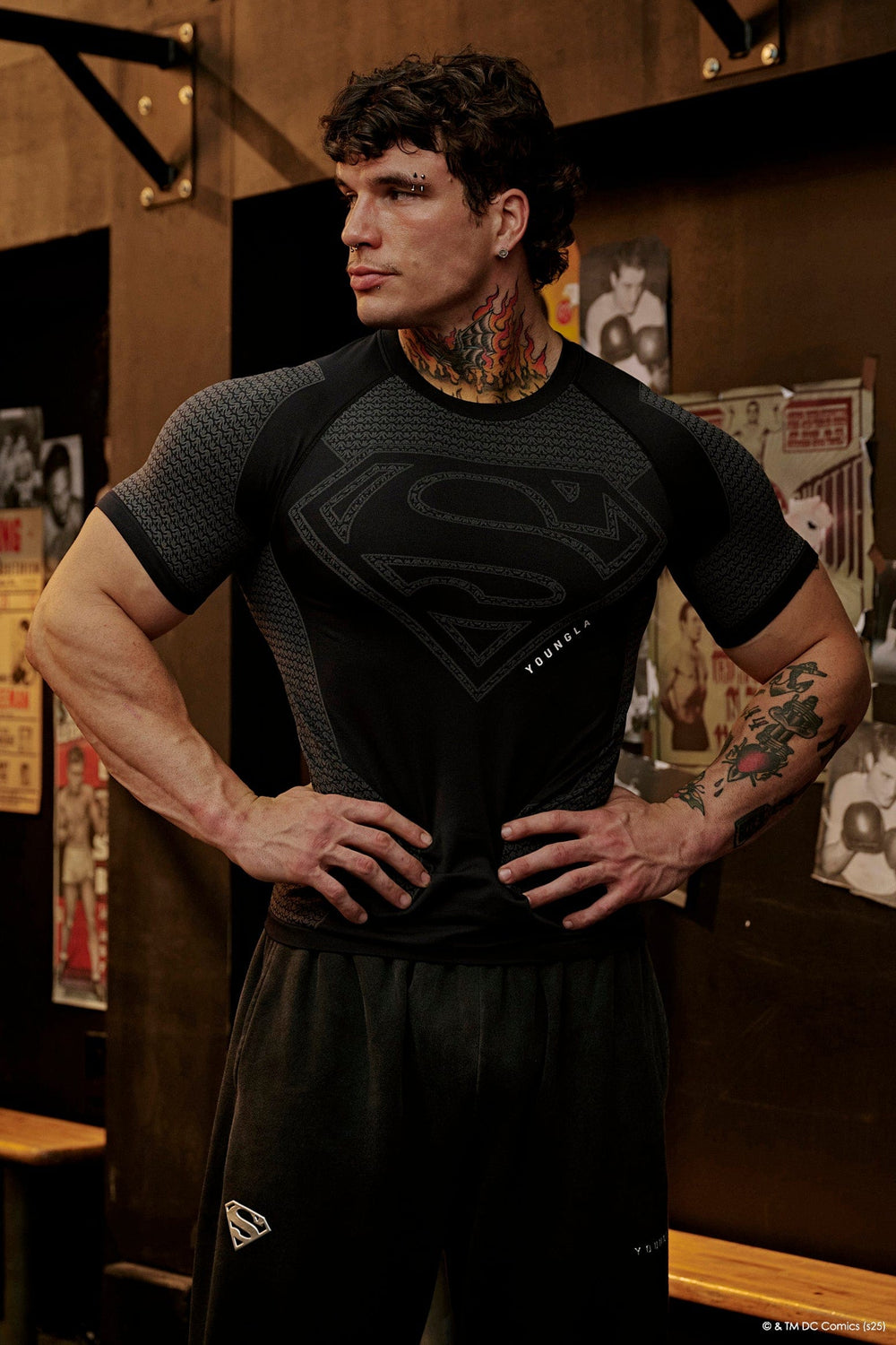 Superman - Man Of Steel - Maglietta a maniche corte con logo - Uomo Superman - Man Of Steel - Maglietta a maniche corte con logo - Uomo