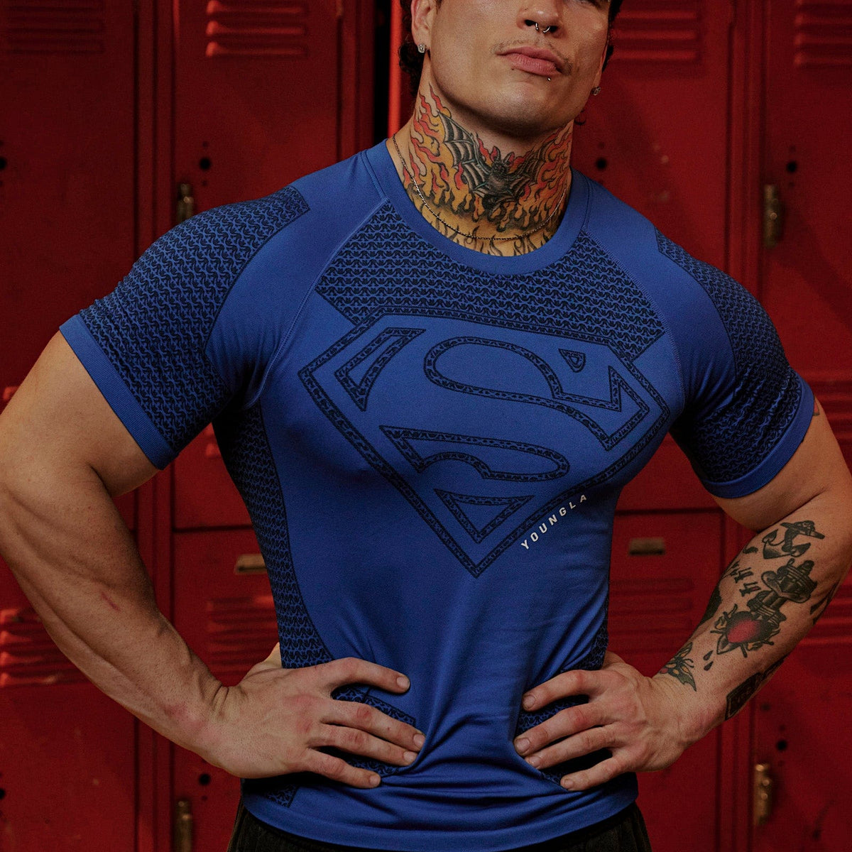 4117 Superman Compression Tees - Main Image