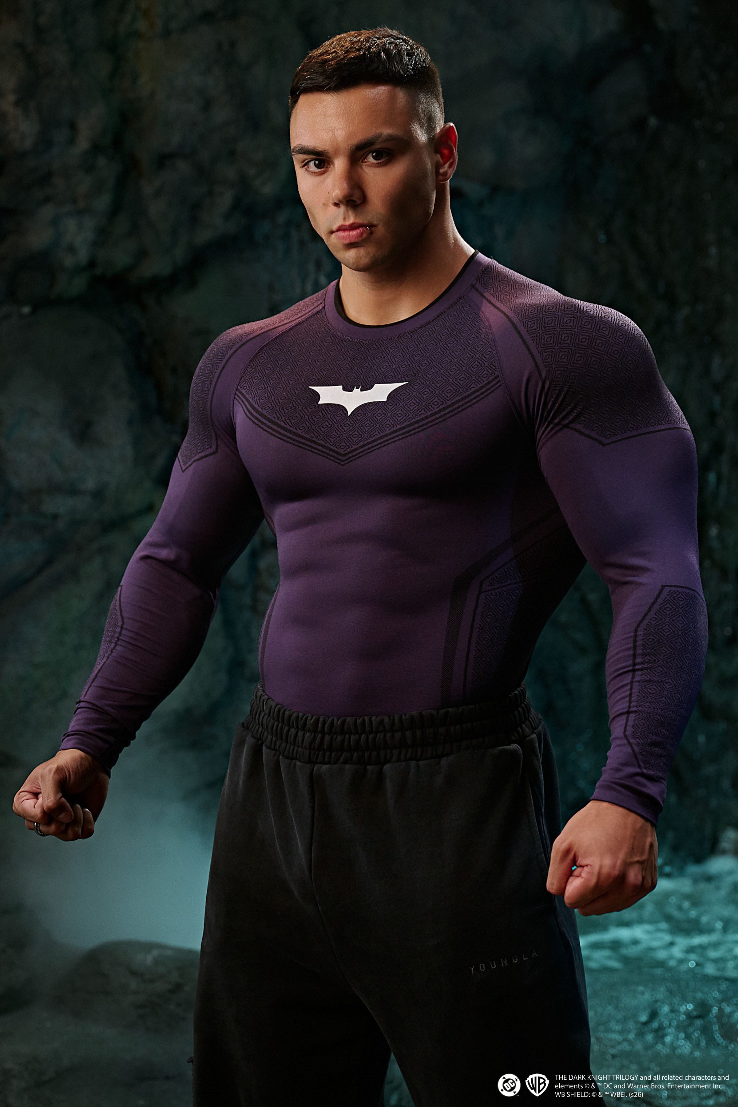 【新品未開封】 x Batman compression long 8004 - Batman Compression Longsleeves - Purple Limited Edition - APP O